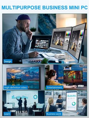 NiPoGi Mini-PC (Intel Celeron, ‎Intel UHD Graphics 4K UHD Triple Display, 16 GB RAM, 0 GB HDD, 512 GB SSD, 12th Gen Intel Alder Lake-N95 Mini PC with 4K UHD Windows 11 Pro)