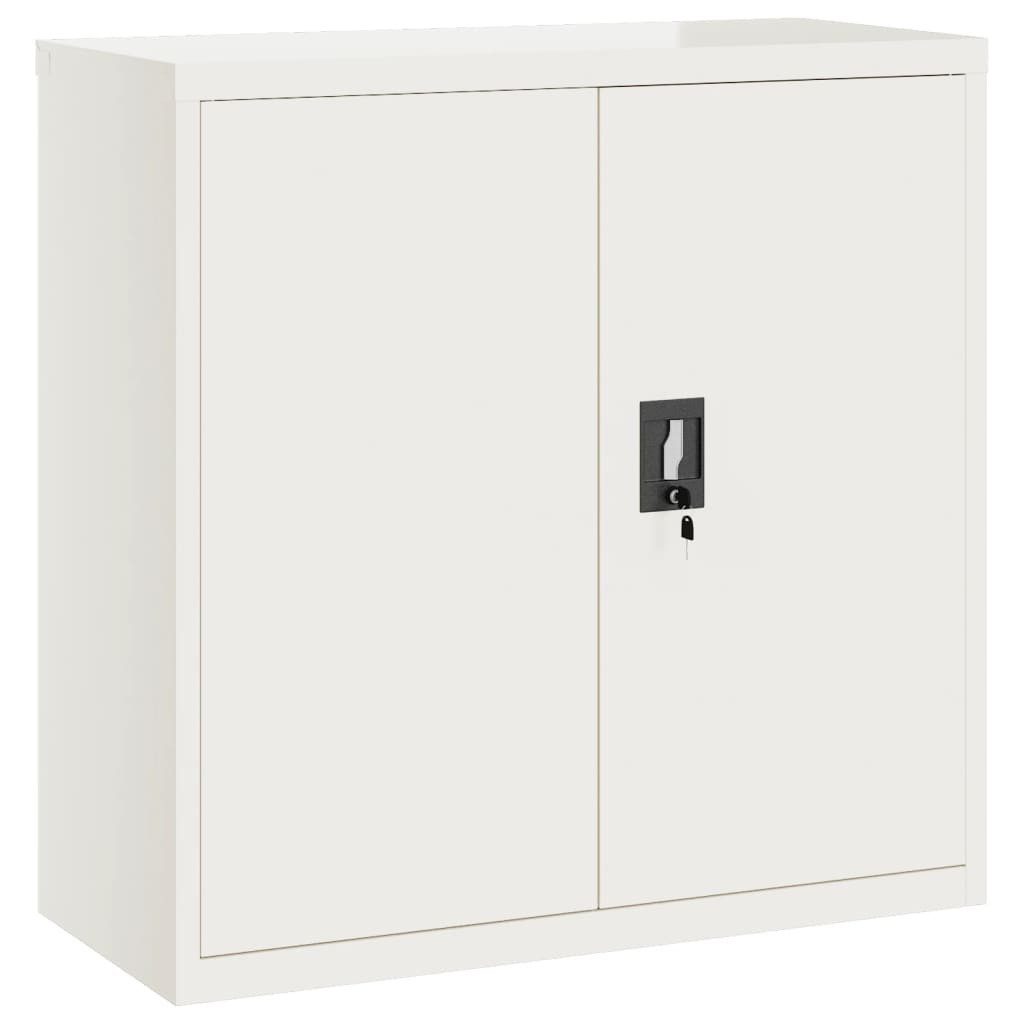 Aktenschrank Aktenschrank Weiß 90x40x90 cm Stahl