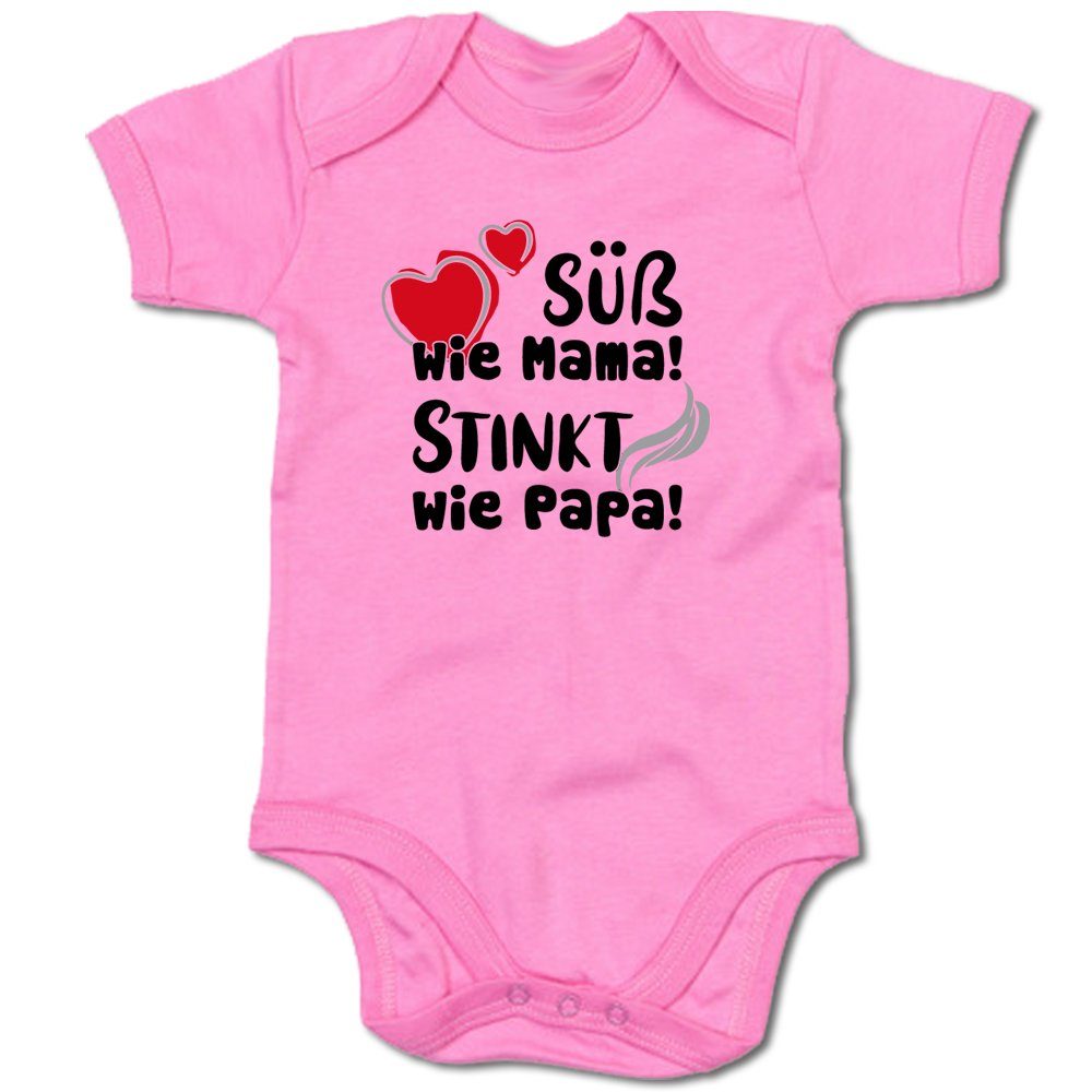 Kurzarmbody Süß wie Mama! Stinkt wie Papa!