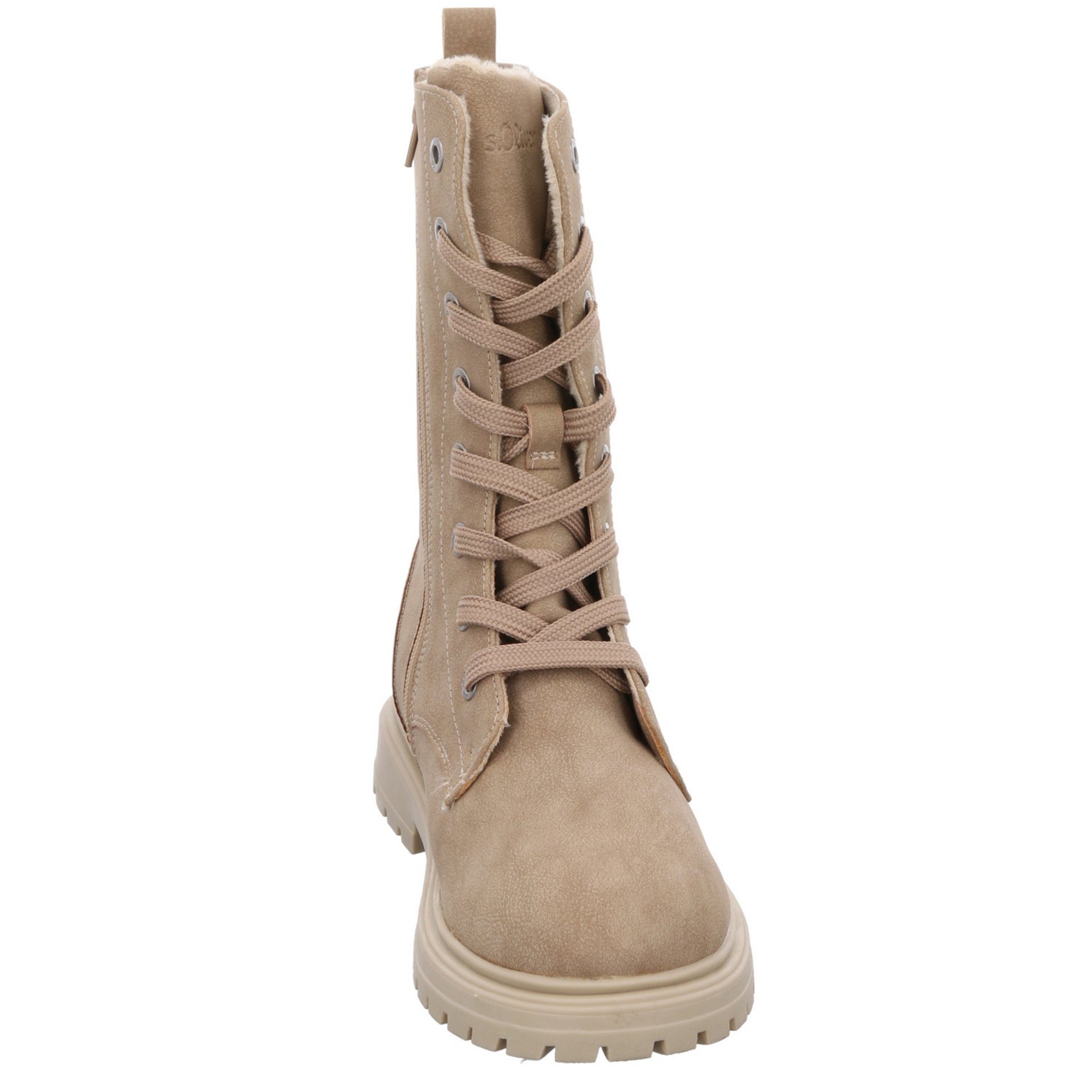 s.Oliver uni Schnürboots Synthetik Chelseaboots Sand Synthetik