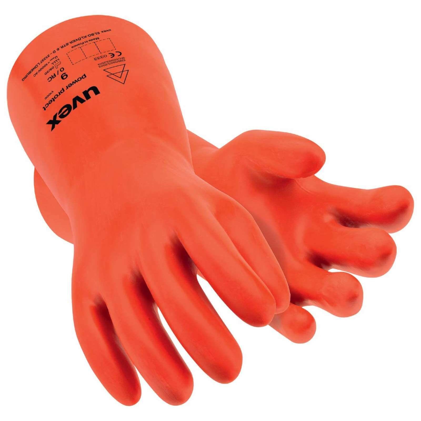 Uvex Mechaniker-Handschuhe uvex Elektriker-Schutzhandschuh power protect V1000 60840 Latex (Spar-Set)