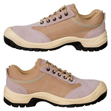 Urgent Sicherheitsschuhe Arbeitsschuh S1 Halbschuhe Stahlkappe BEIGE Gummistiefel