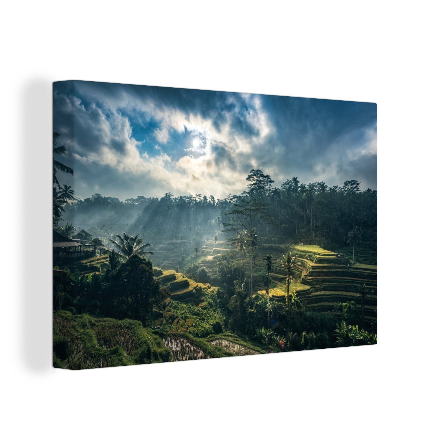 OneMillionCanvasses® Leinwandbild Landschaft in Indonesien, (1 St), Wandbild Leinwandbilder, Aufhängefertig, Wanddeko, 30x20 cm