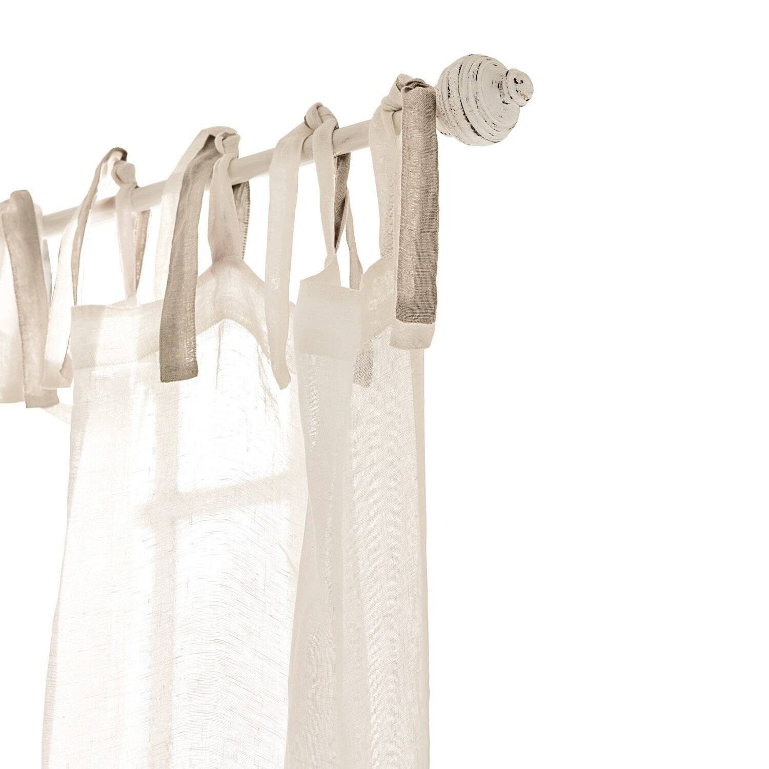 Mirabeau Gardinenstange Gardinenstange Caroline weiß, Ø 0 mm, Eisen, Knauf: günstig online kaufen