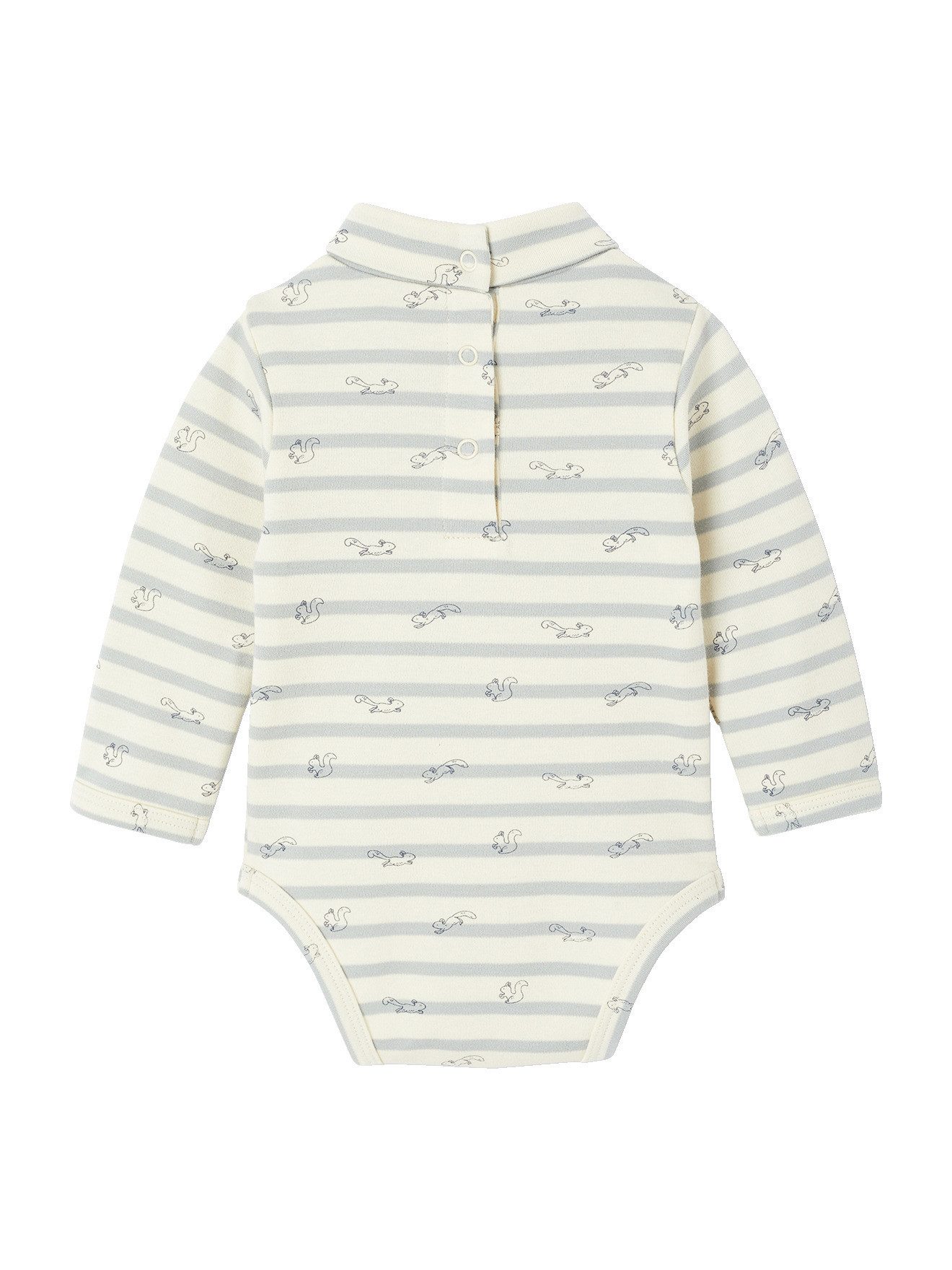 vertbaudet Langarmbody Baby Bodys aus Interlock-Jersey, Streifen und Uni 2er-Pack