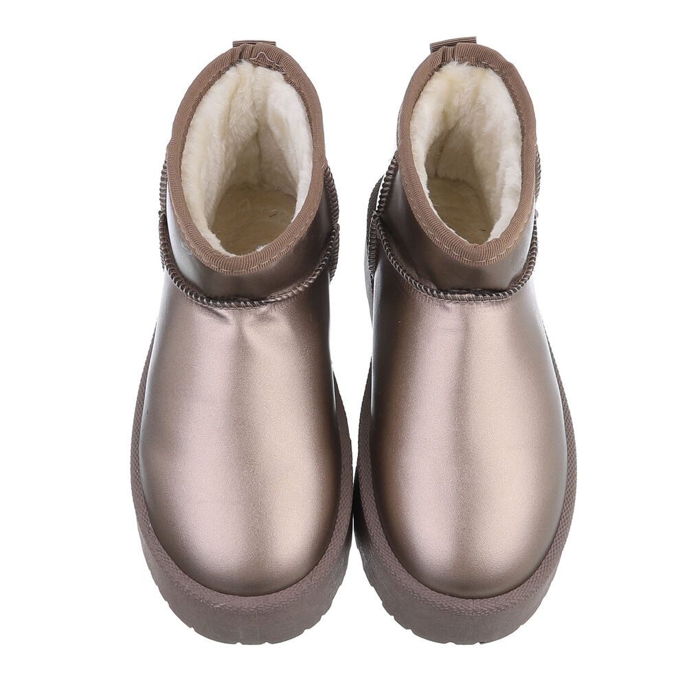 Ital-Design Kinder Snowboots Freizeit Stiefelette (87124578) Flach Stiefeletten in Bronze
