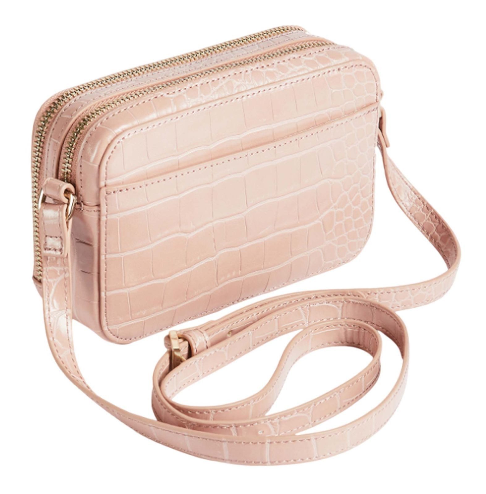 Ted Baker Umhängetasche Stina Double Zip Croc Effect Mini Camera Bag