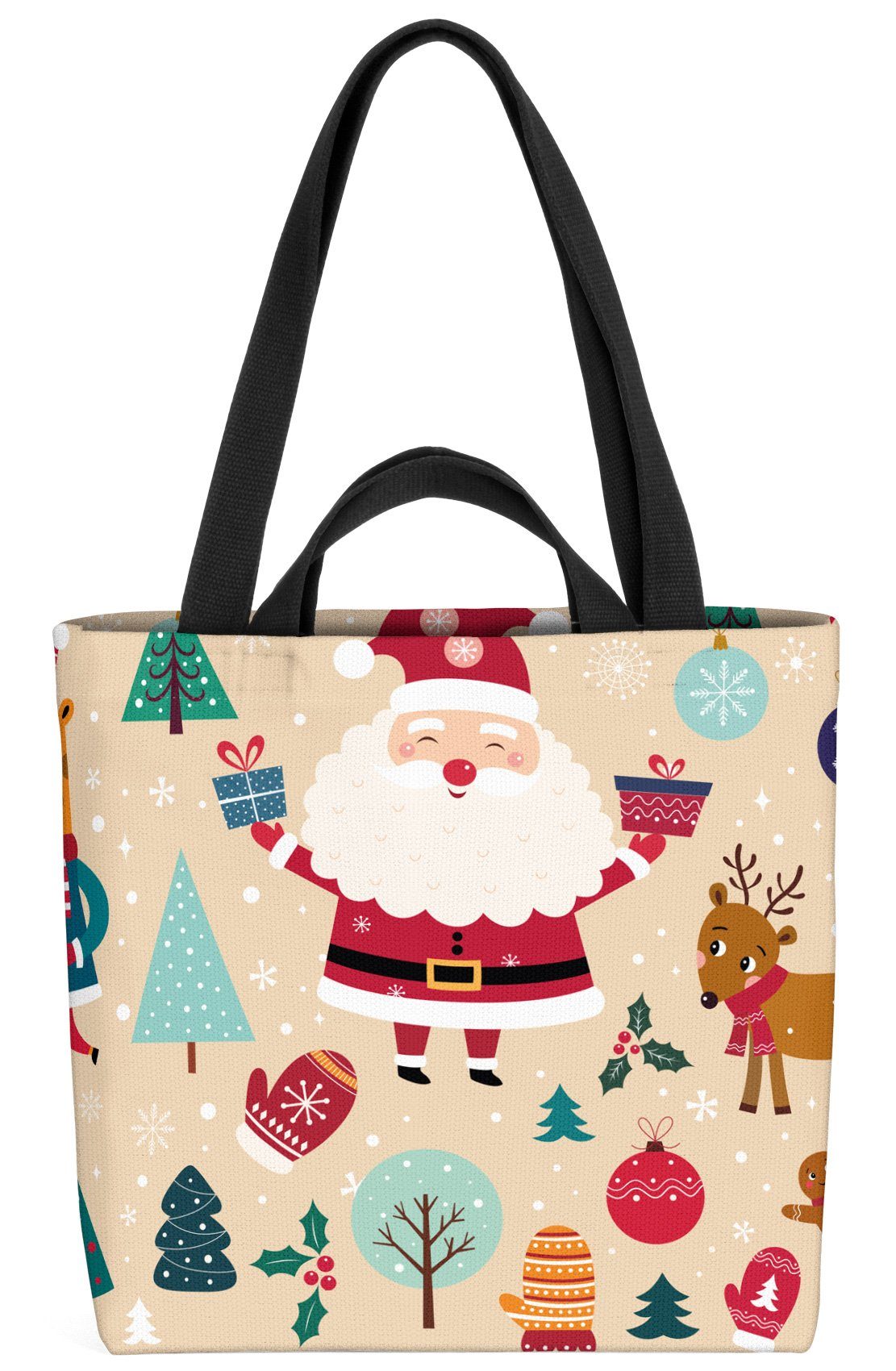 VOID Henkeltasche (1-tlg), Weihnachtsgeschenke 2 Weihnachten Geschenke Nikolaus Rentier Winter Chri