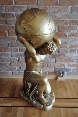 JVmoebel Skulptur Antik Stil Klassischer Globus Atlas Minibar Bar Wein Regal Statue Deko