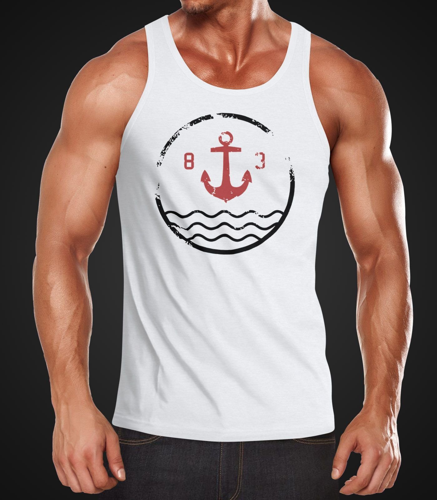 Neverless Tanktop Herren Tank-Top Anker Vintage günstig online kaufen