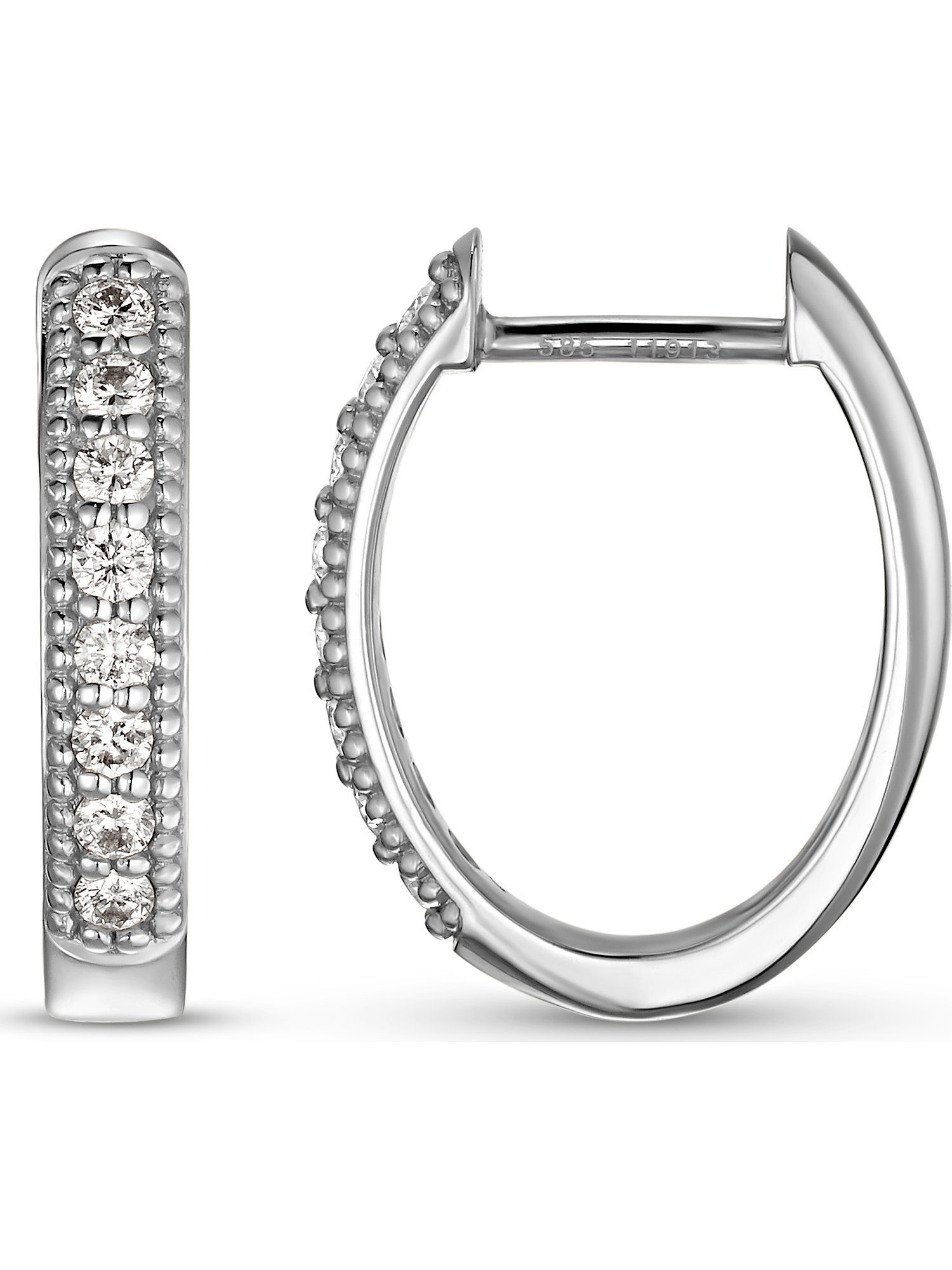 CHRIST Paar Creolen CHRIST Damen-Creolen 16 Diamant (Paar)