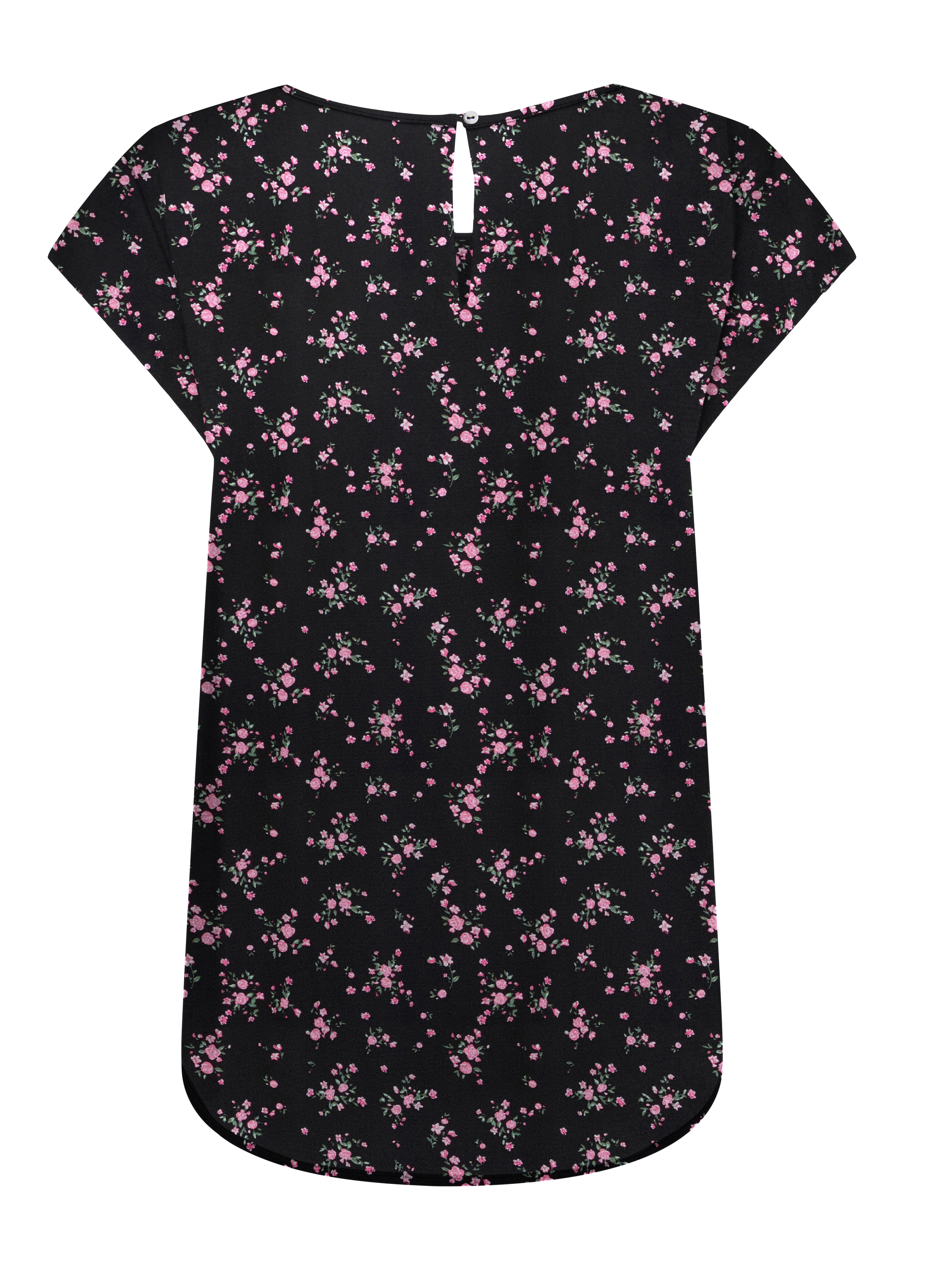 ONLY Shirtbluse ONLNOVA LIFE S/S TOP AOP PTM Viskose, regular fit, Rundhals günstig online kaufen