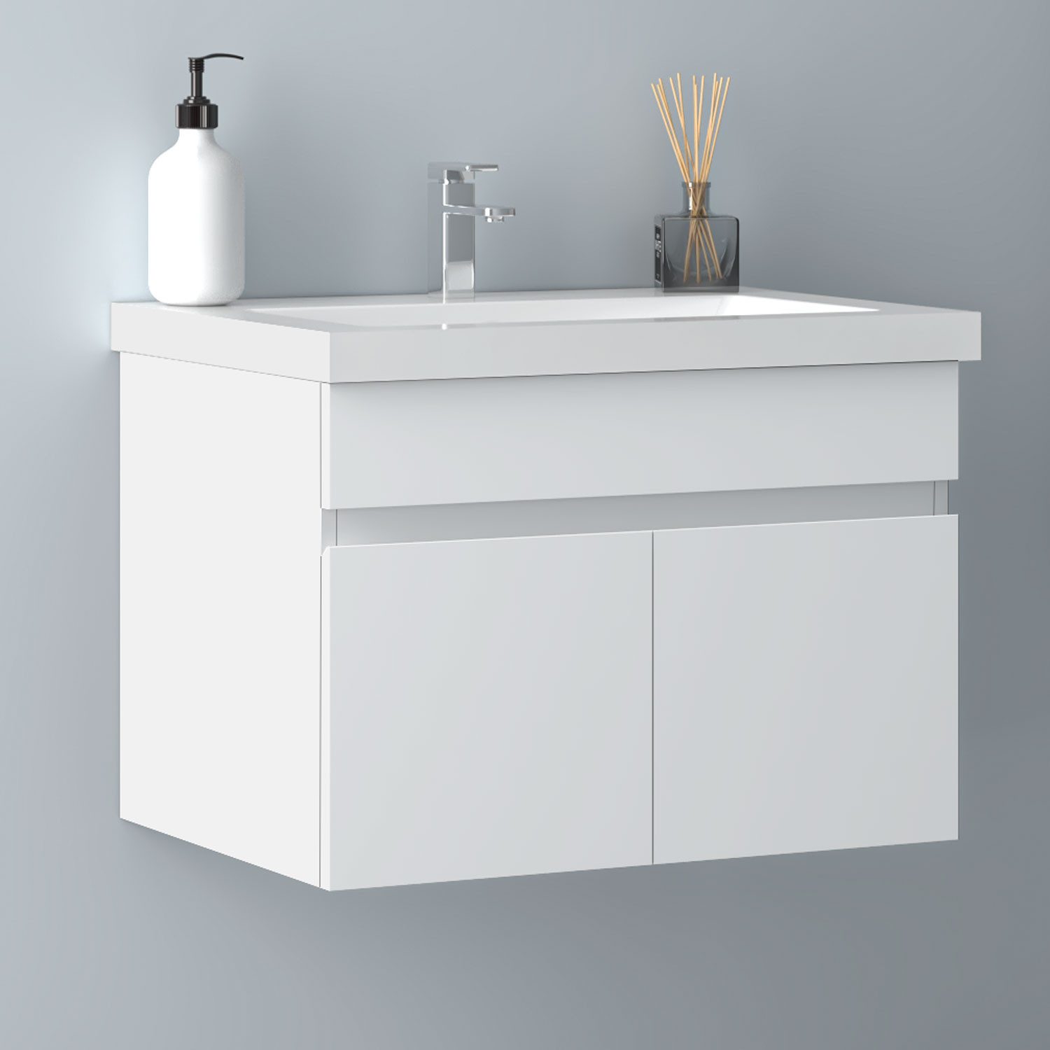 Aica Sanitär Waschtisch Unterschrank Waschbecken Waschtisch MDF Badmöbel Se günstig online kaufen