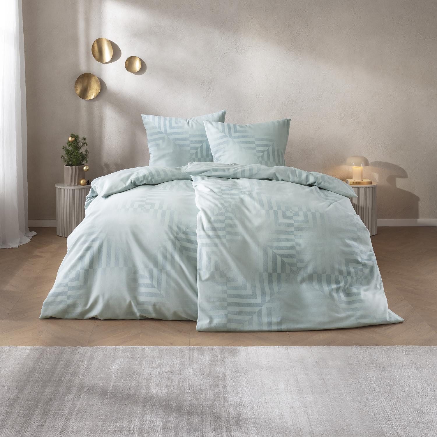 Estella Bettwäsche Estella Edelflanell Bettwäsche Brunico 5476-614 Eisblau günstig online kaufen