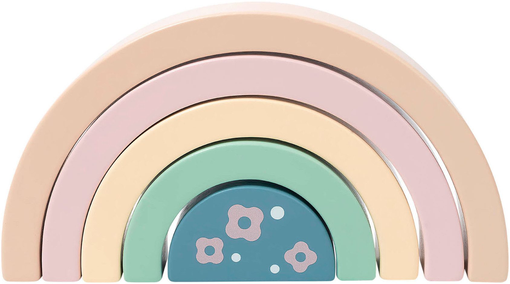 Sterntaler® Regenbogen Holzbausteine, rosa Spielbausteine