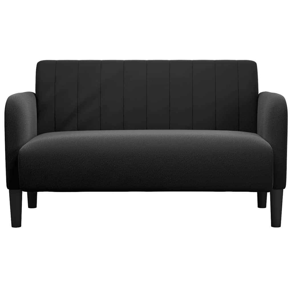 vidaXL Sofa Zweisitzer-Sofa Schwarz 109 cm günstig online kaufen