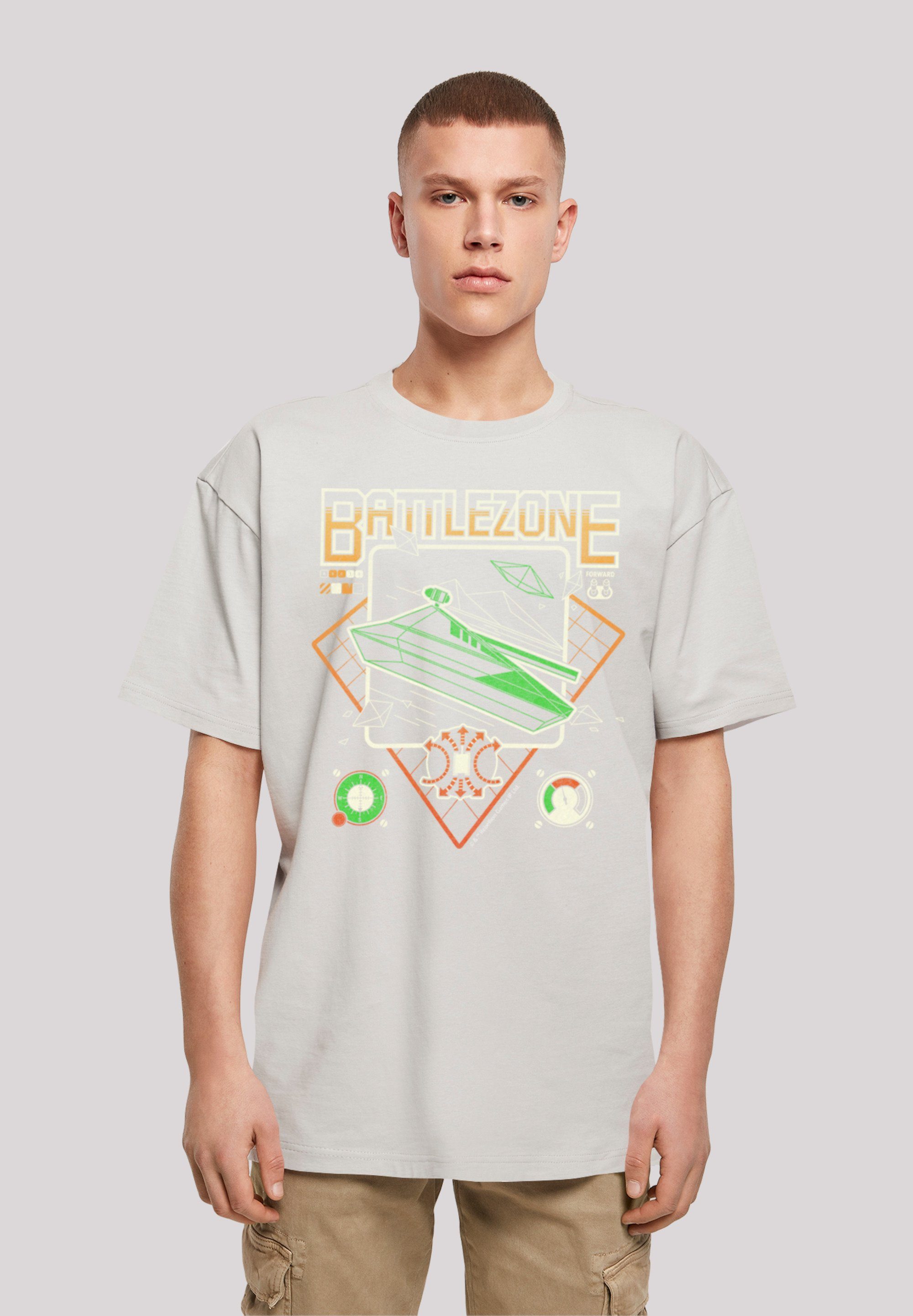 F4NT4STIC T-Shirt SEVENSQUARED BATTLEZONE lightasphalt Print Gaming Retro