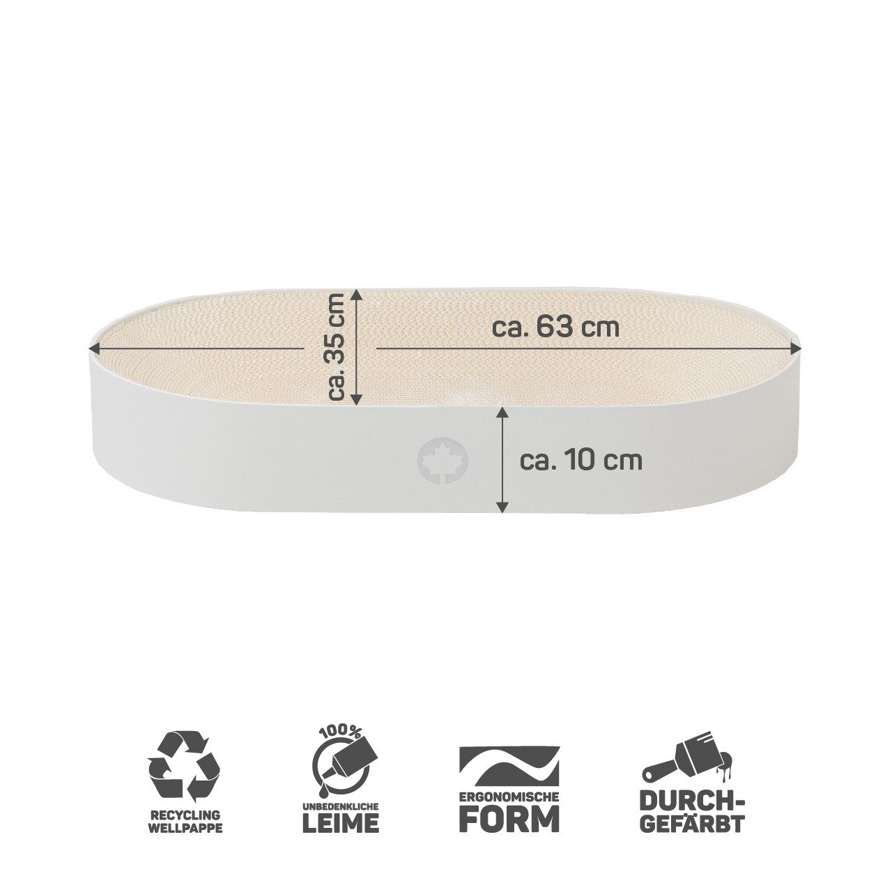 Canadian Cat Company Kratzbrett Apollo, Katzenbett aus Wellpappe, White Edi günstig online kaufen