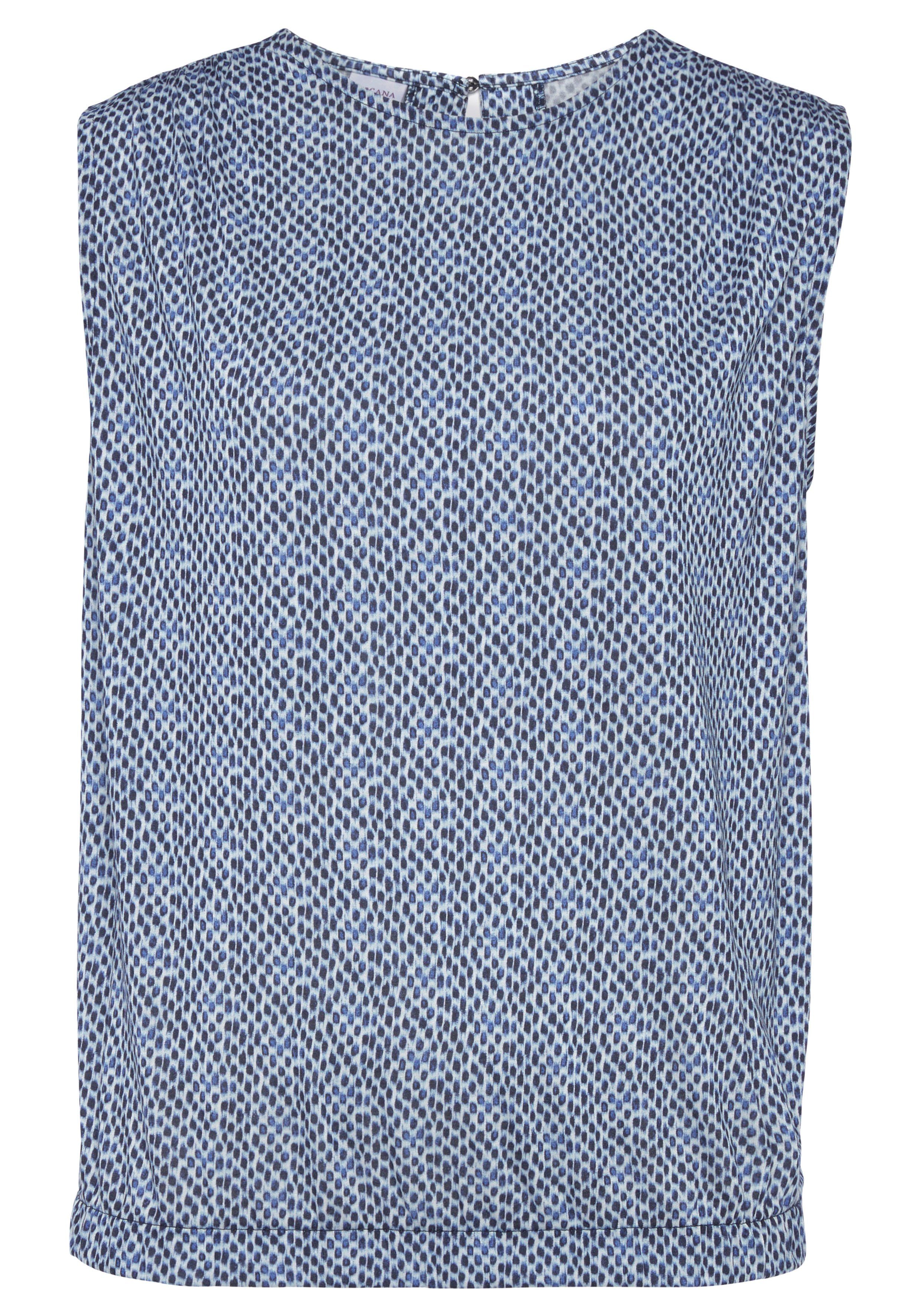 LASCANA Shirttop mit Alloverdruck, lockere Passform, modisch, ohne Ärmel günstig online kaufen
