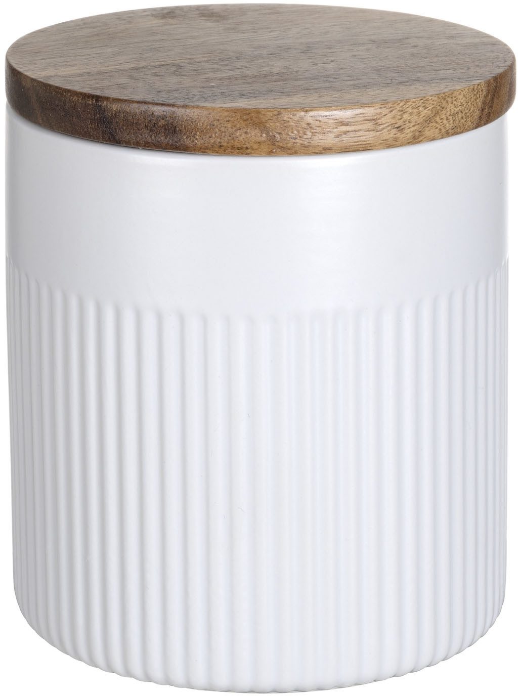 SCHÖNER WOHNEN-Kollektion Vorratsdose REFIA, Akazienholz, Keramik, Silikon, (1-tlg), Aufbewahrungsdose für Lebensmittel mit Akazienholz-Deckel, luftdicht