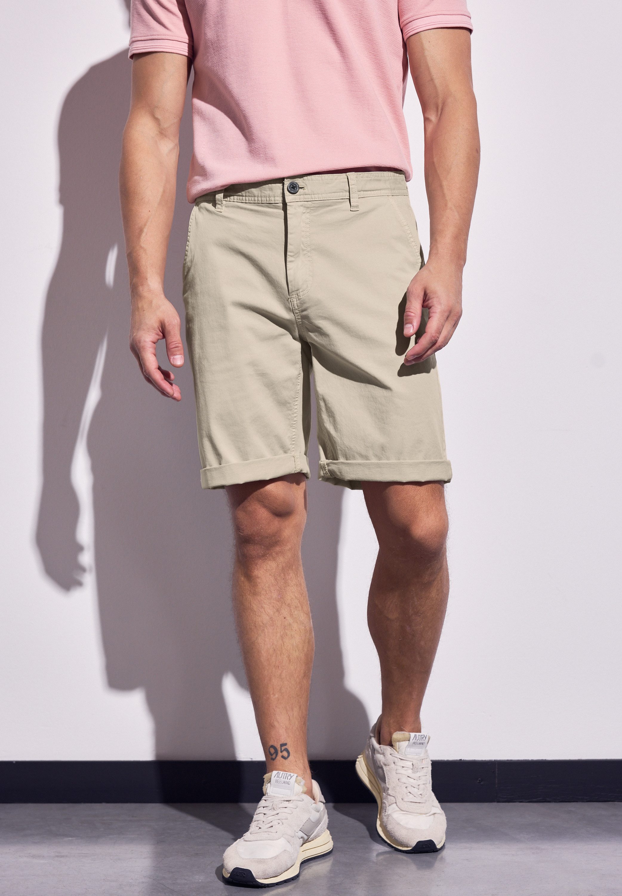 STREET ONE MEN Shorts, aus Baumwolle mit Stretchanteil günstig online kaufen