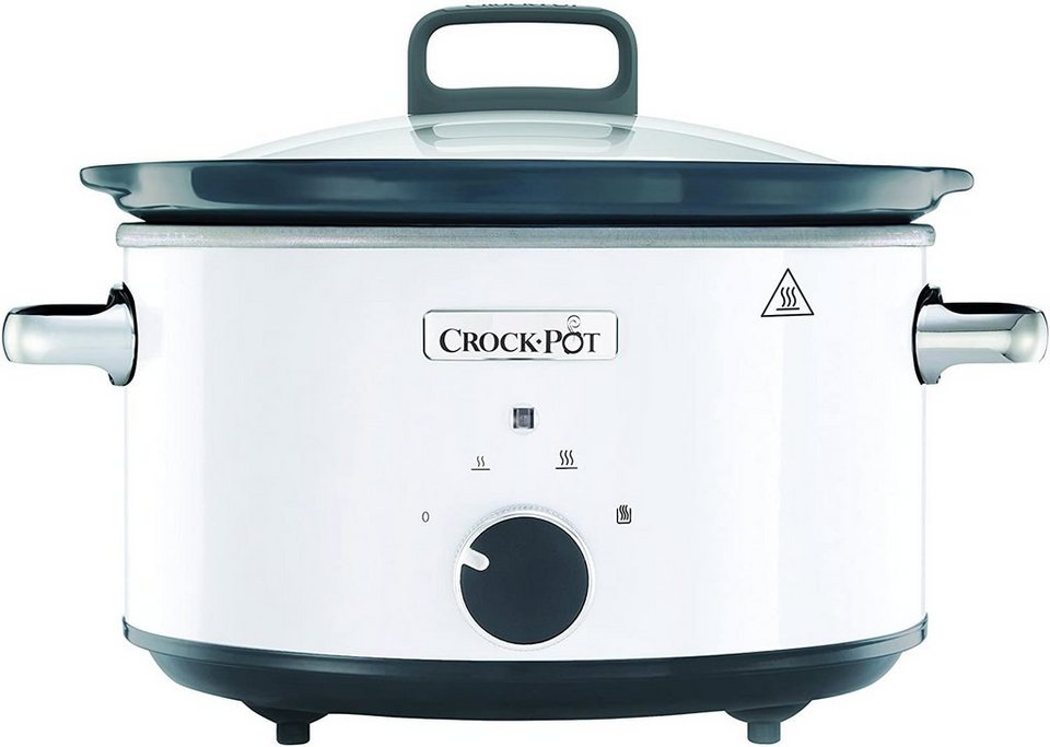 CSC030X Schongarer, liters, Elektrische Warmhaltefunktion Pfanne Crock-Pot Weiß, Crock-Pot 3.5