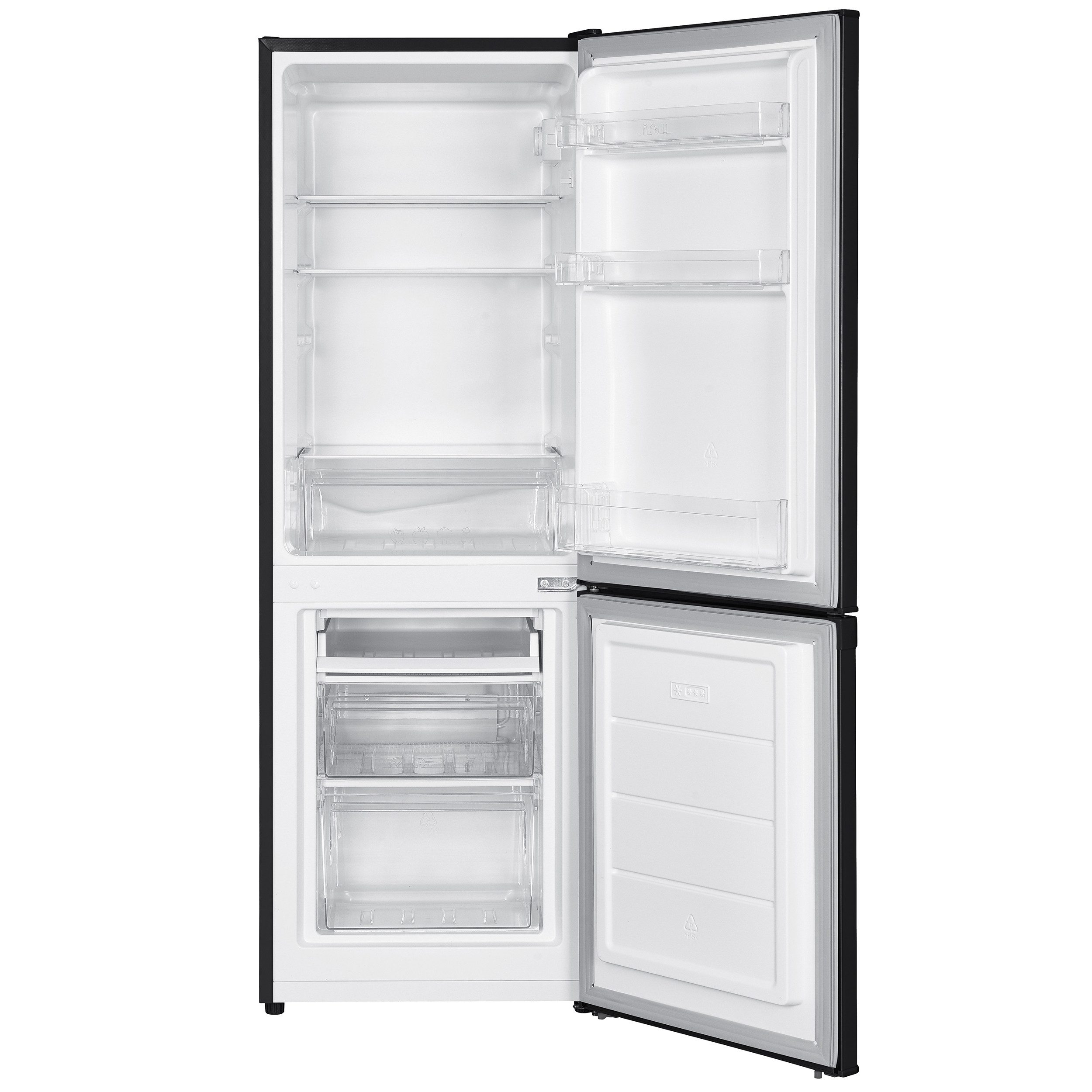 homeX Kühl-/Gefrierkombination CFS1110-B, 142.5 cm hoch, 49.5 cm breit, 173 Liter Nutzinhalt, Kühlschrank mit Gefrierfach, freistehend, groß