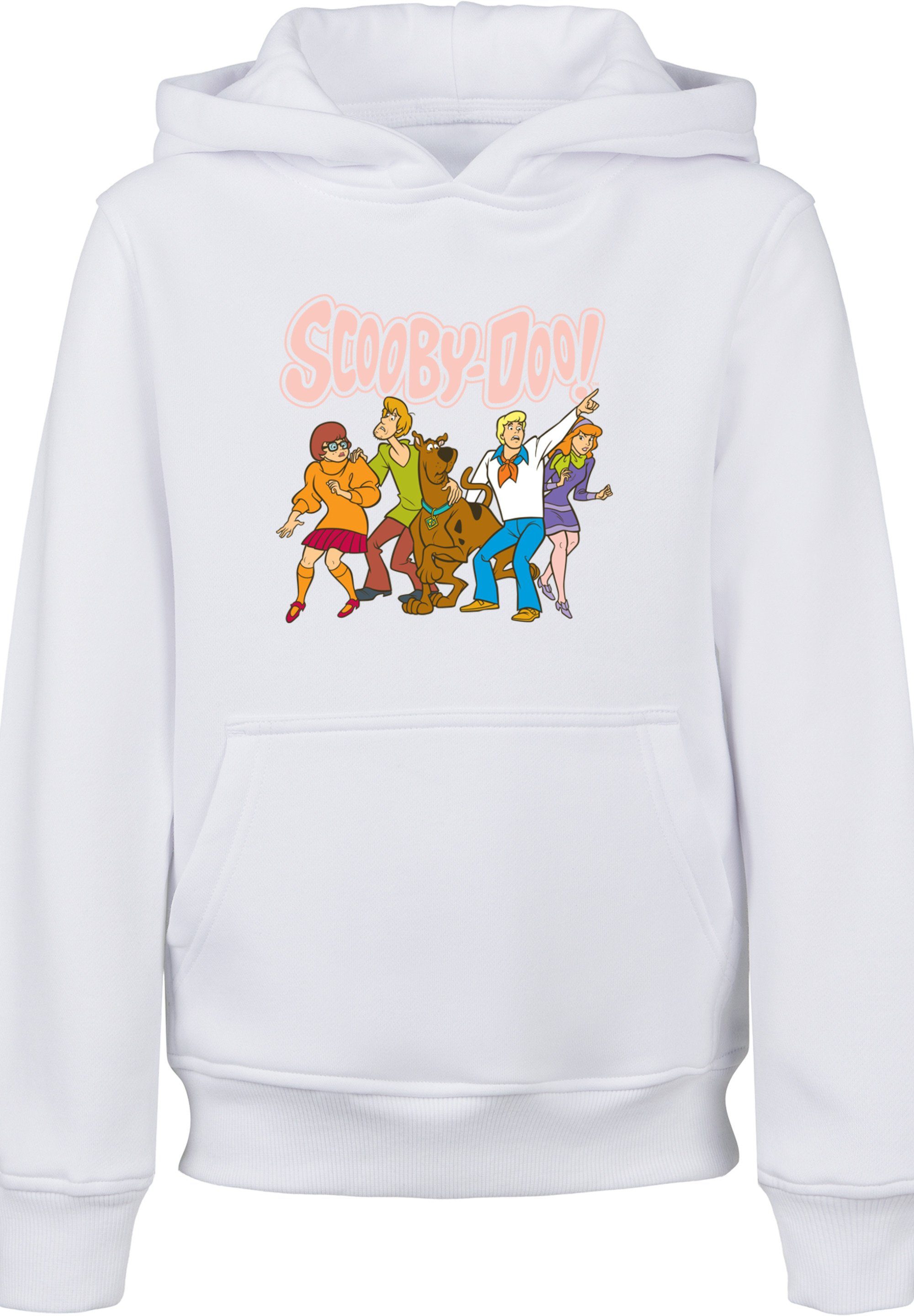 F4NT4STIC Sweatshirt Merch,Jungen,Mädchen,Bedruckt Kinder,Premium Classic Unisex Scooby weiß Group Doo