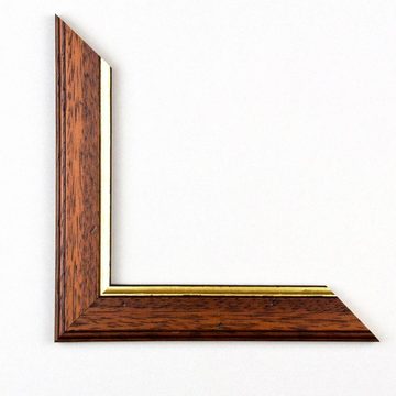 BIRAPA Einzelrahmen Bilderrahmen Cambridge, (1 Stück), 20x20 cm, Nussbaum Gold, Holz