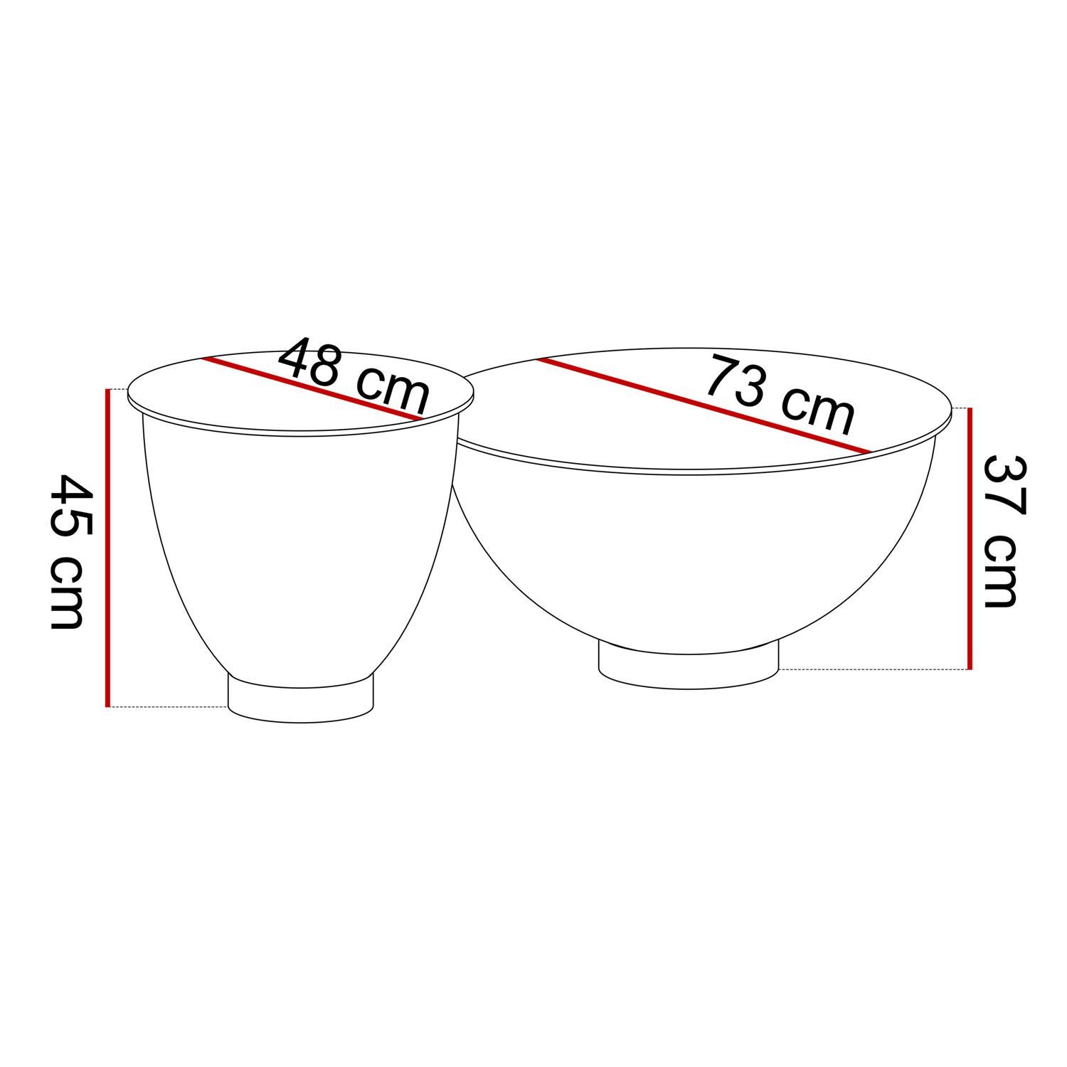 Lookway Couchtisch ESTELLE 2in1 Set Modern Wohnzimmertisch (2er Set), Durchmesser: ⌀73 cm und ⌀48cm – Bild 4 von 4