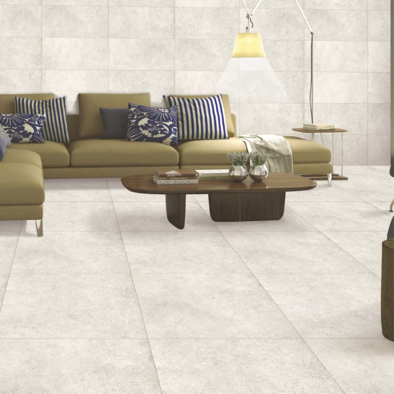 Bodenfliese 1 Paket (1,44 m) Fliesen STARDUST CEMENTO TALLIN (60 × 60 cm), grau, grau, gezuckert Betonoptik Wandverkleidug Badfliese Bodenfliese
