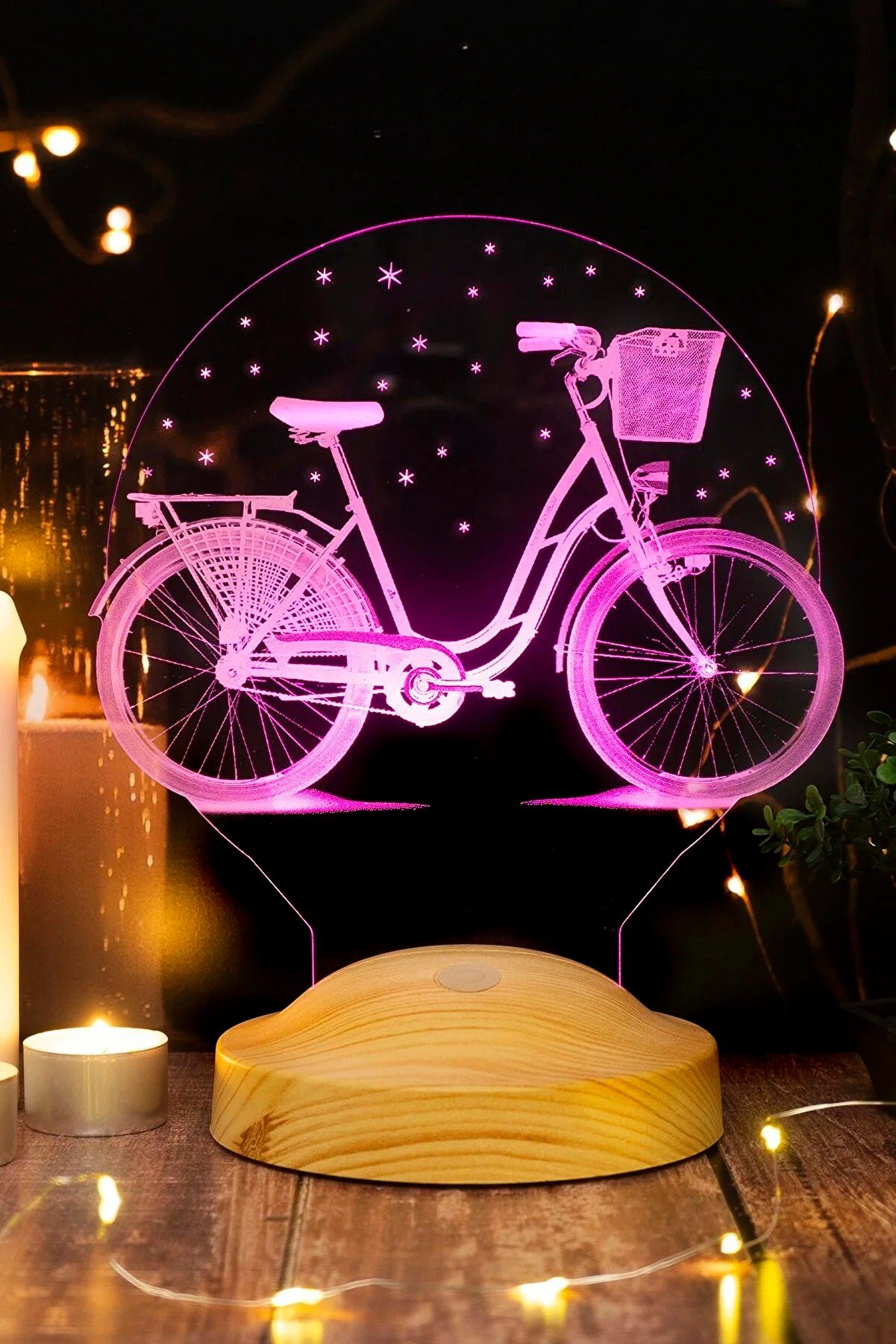 Geschenkelampe LED Nachttischlampe Fahrrad Gravur 3D Lampe Geschenke für Fa günstig online kaufen