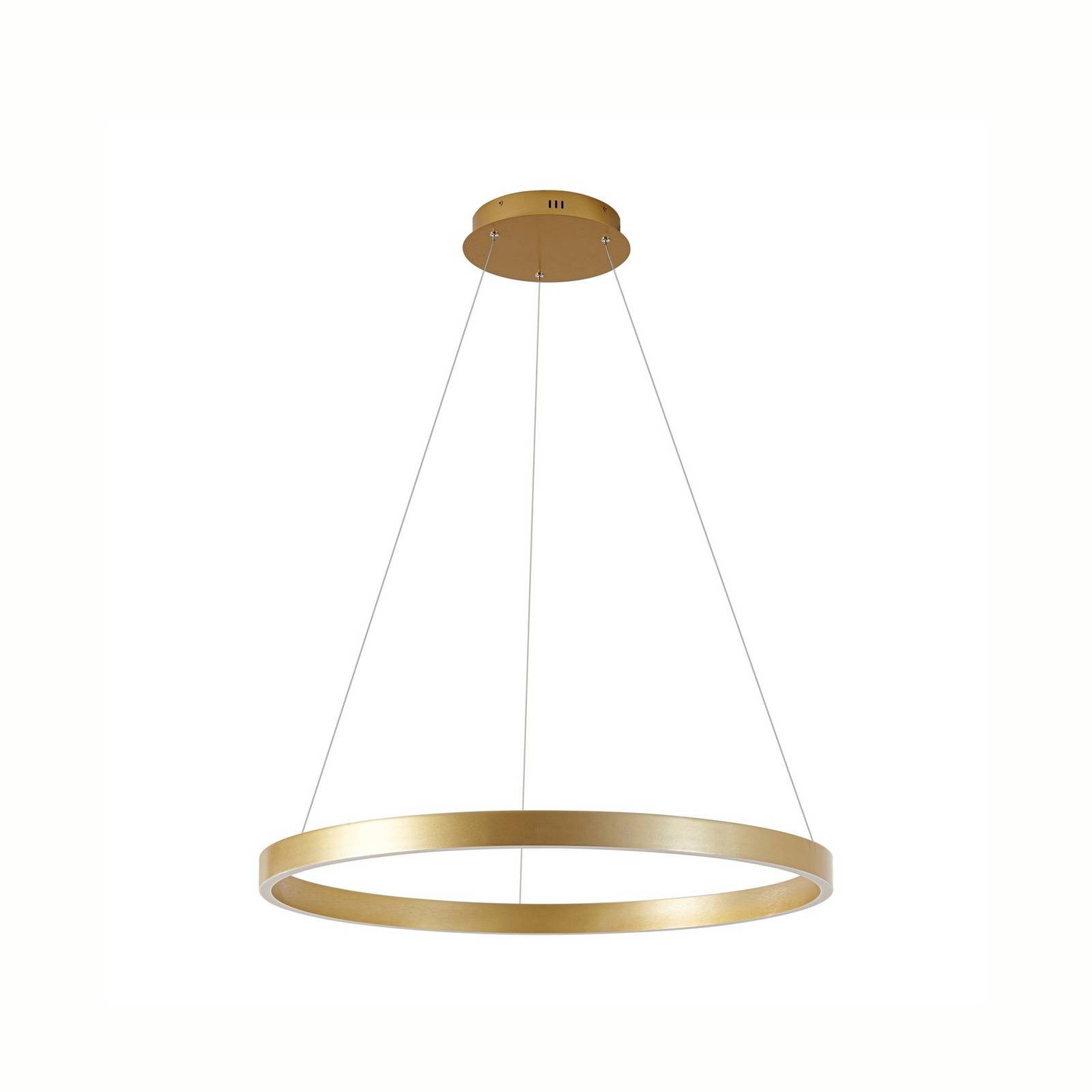 Lucande Hängeleuchte Yonam, LED, Metall, Gold / Messing Farbwechsel warmweiß / tageslicht IP20, Farbwechsel warmweiß / tageslicht