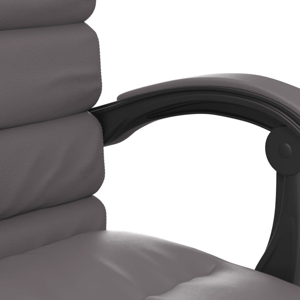 vidaXL Bürostuhl Bürostuhl mit Massagefunktion | Grau Grau Grau Kunstleder (1 St)