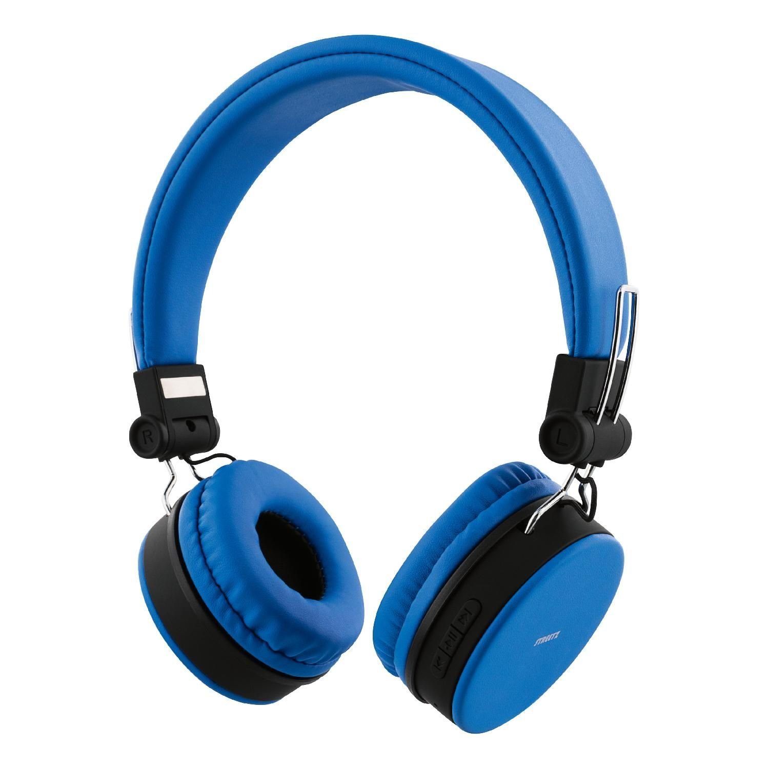 STREETZ Bluetooth Kopfhörer faltbar Mikrofon, Spielzeit AUX 22Std On-Ear (integriertes Freisprecheinrichtung bis blau Kopfhörer Kabel zu 5 Garantie) Jahre inkl. integrierter mit