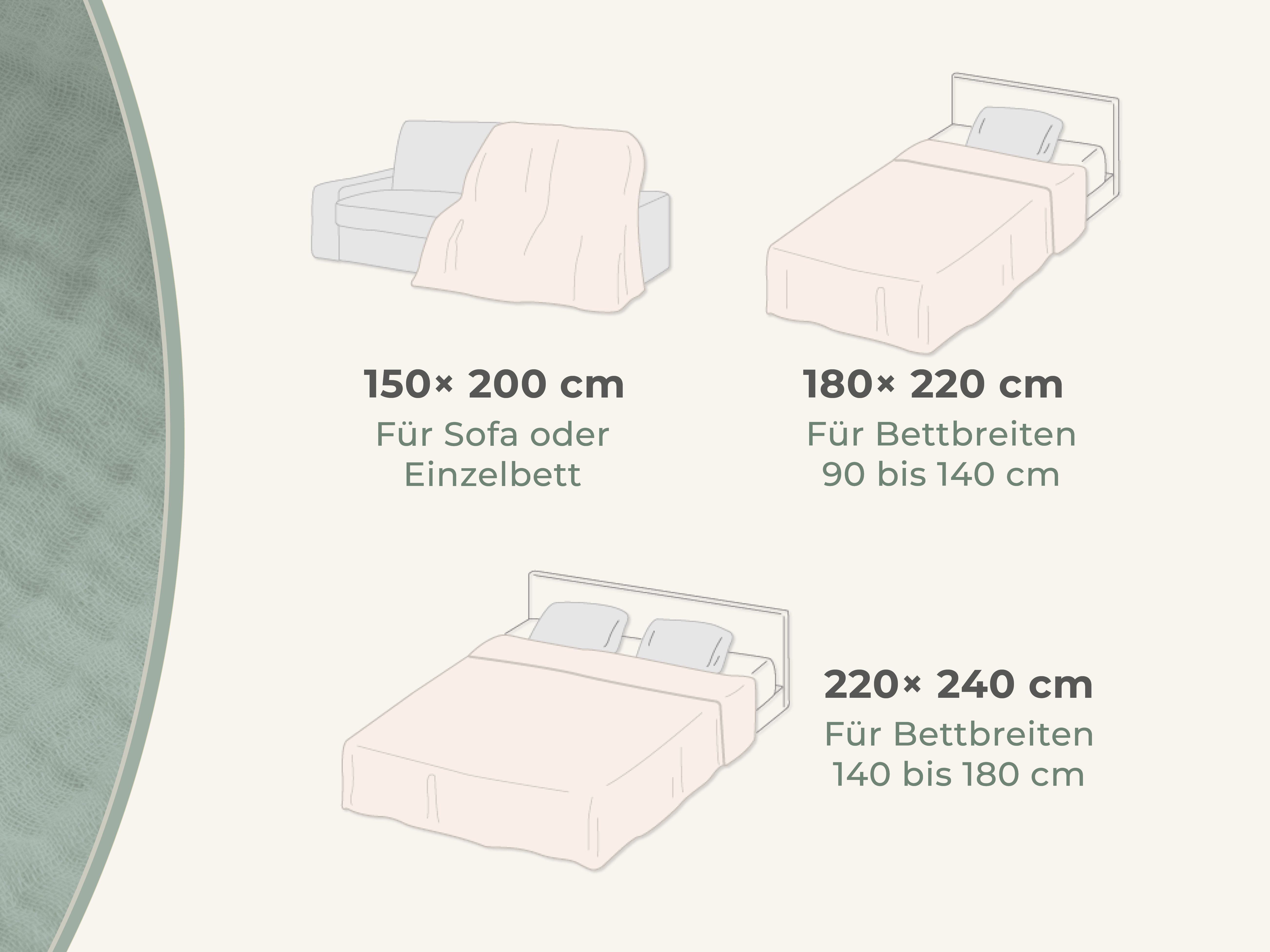 Laynenburg Tagesdecke Musselin aus 100% Baumwolle – Baumwolldecke, Kuscheldecke, Wohndecke als Sommerdecke, Bett-Überwurf, Couch-Überwurf, Sofa-Decke