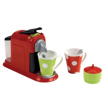 Ecoiffier Spielgeschirr Spiele-Set Espressoset Spielzeug Espresso-Maschine + Zubehör, (16-tlg., Küchenspiel mit umfangreichem Zubehör), inkl. Tablett, 4 Tassen, 4 Löffel, 4 Kapseln, 1 Zuckertopf+1 Deckel