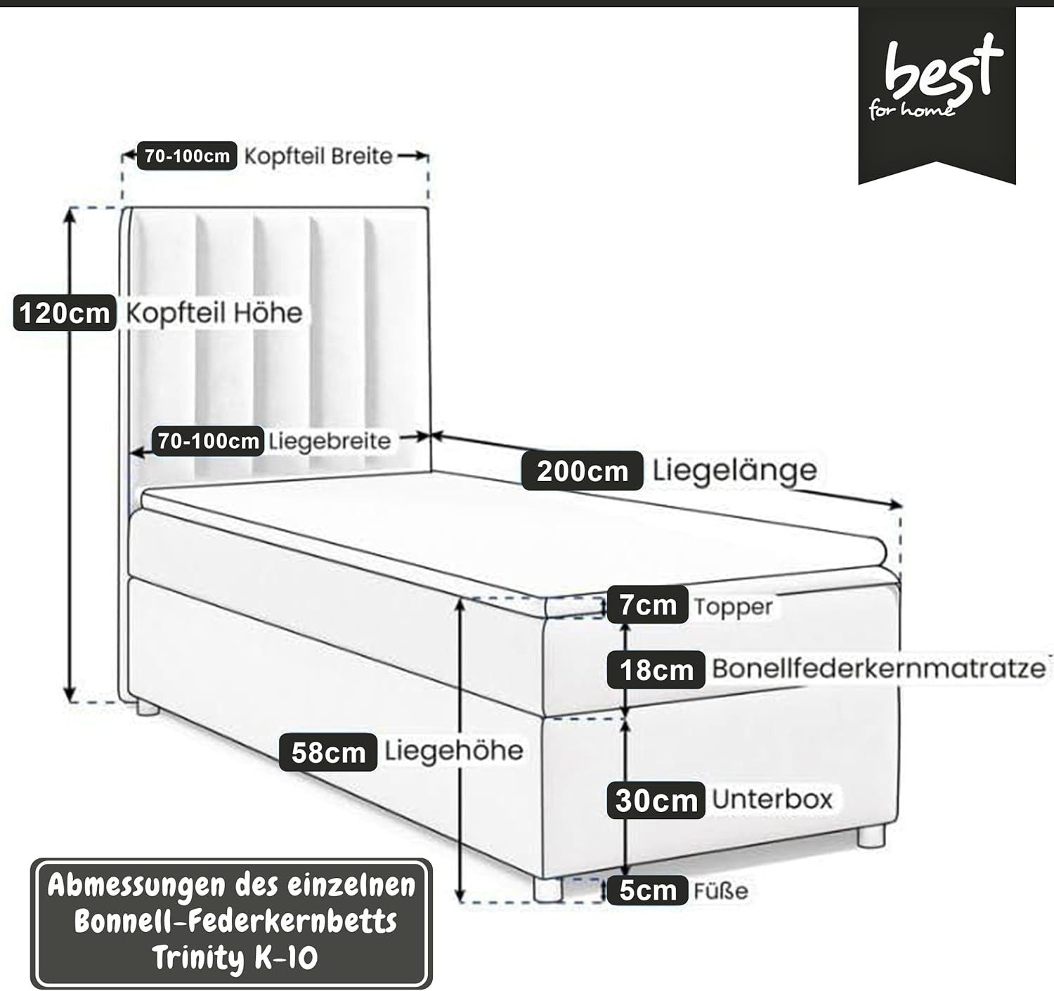 Best for Home Boxspringbett mit Bettkasten günstig online kaufen