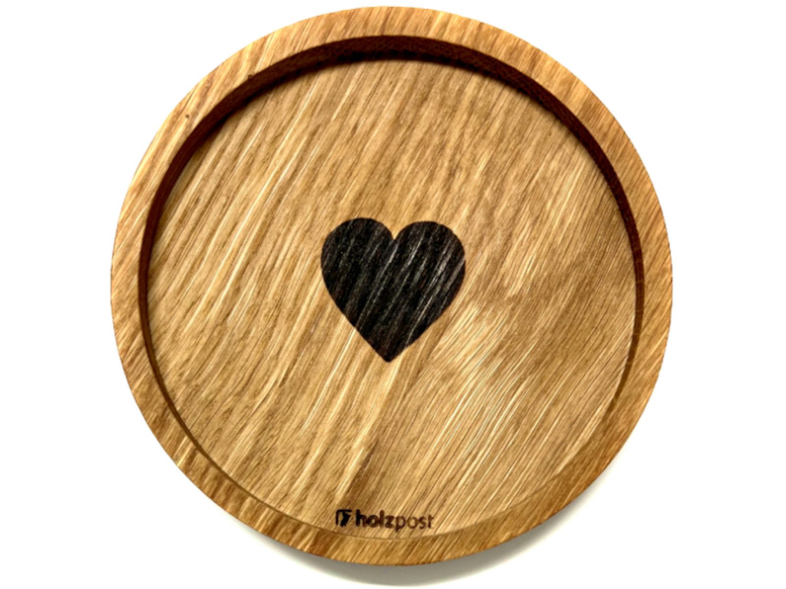 holzpost GmbH Platzset Подставки Herz Eiche 11,2cm
