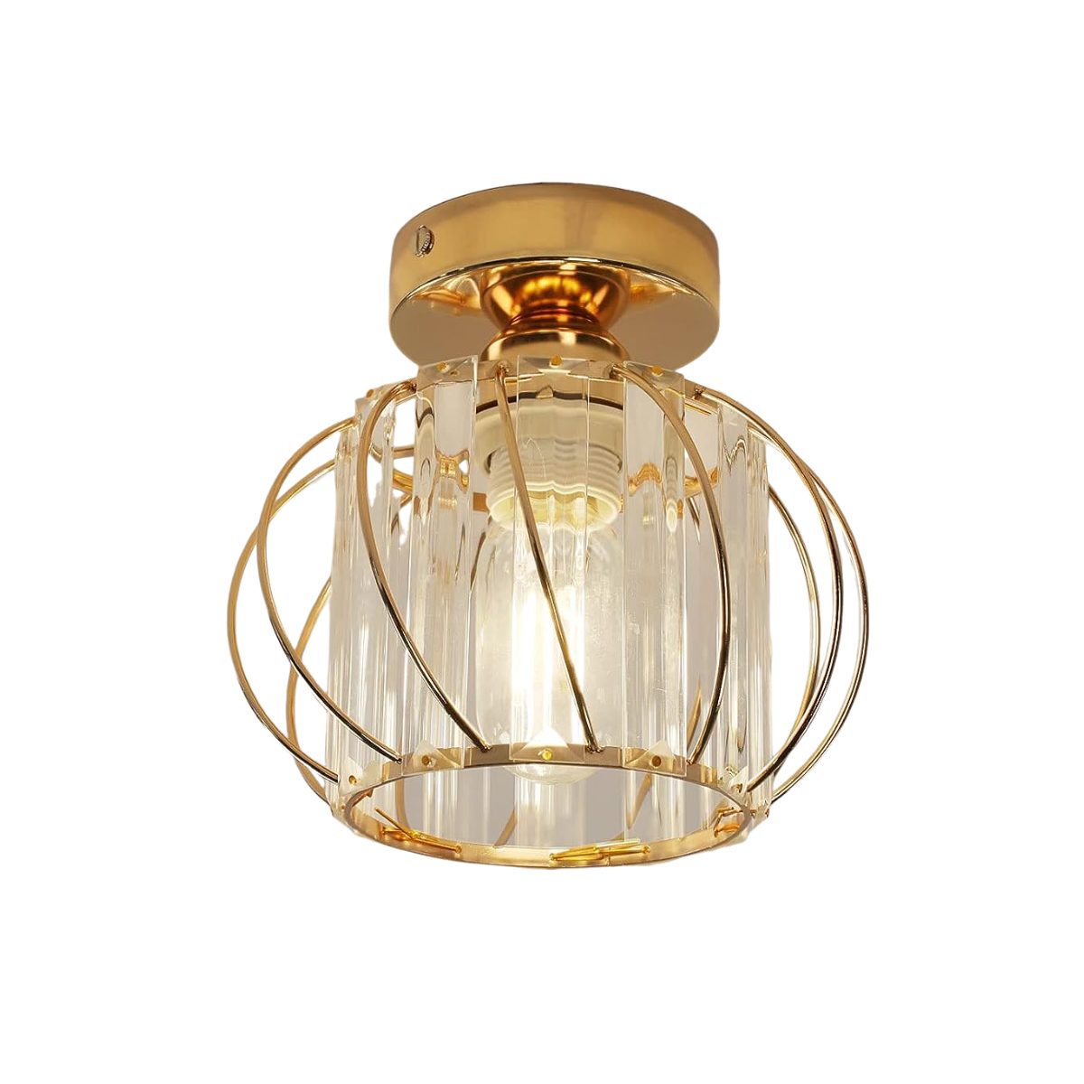 Riserva Dekolicht Kristall Dekolampe,Eisen Deckenlampe,Schwarz/Gold Diagona günstig online kaufen