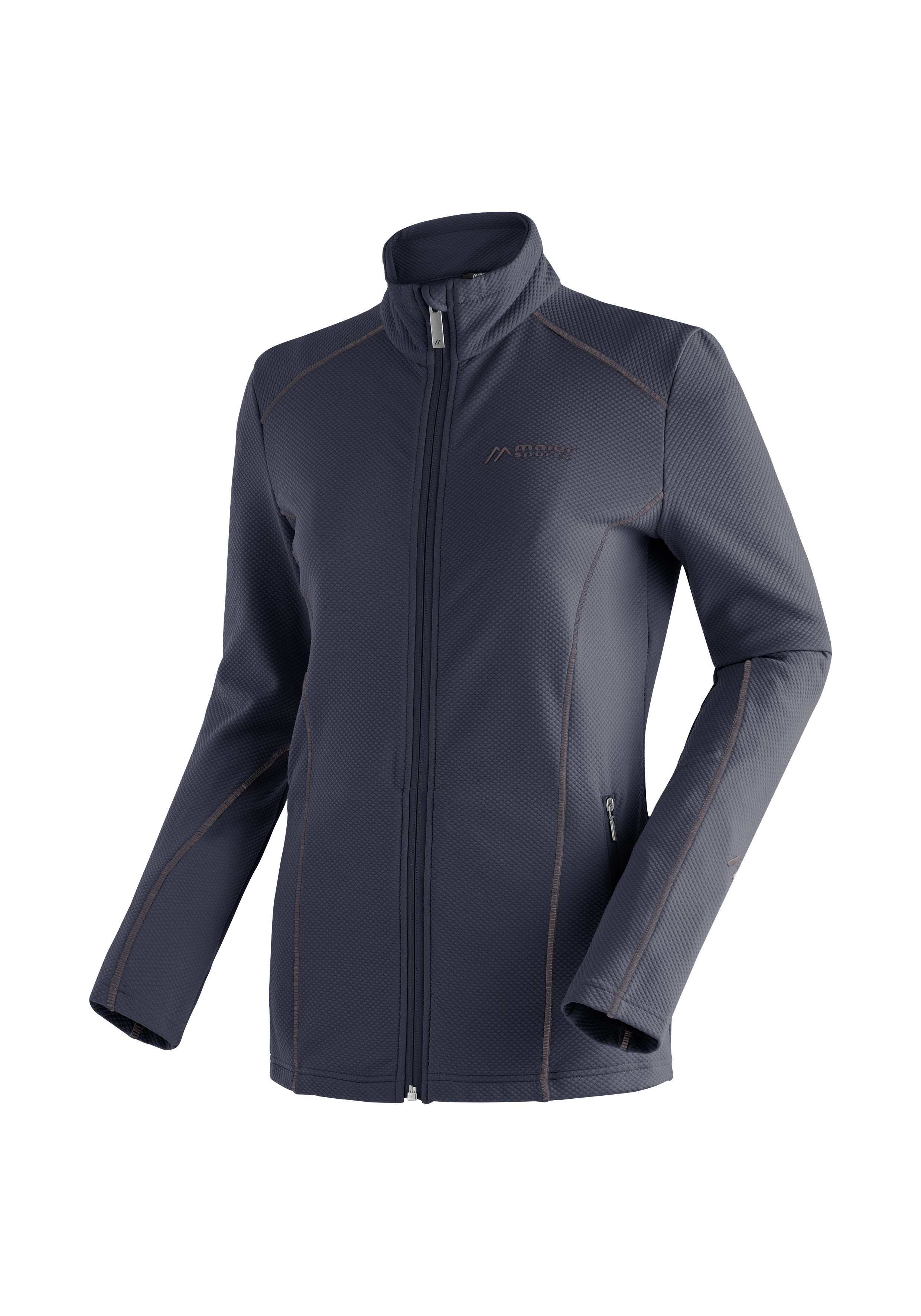 Maier Sports Funktionsshirt Ximena warme Damen Fleecejacke als Midlayer, ideal zum Skifahren dunkelblau | Funktionsshirts