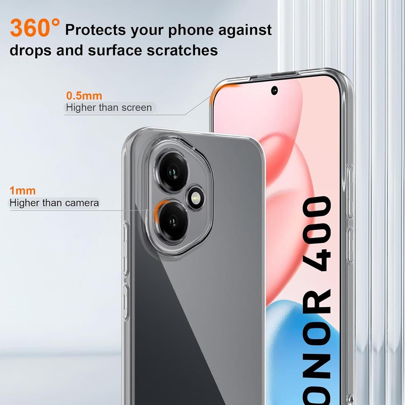 CoolGadget Handyhülle Transparent Ultra Slim Case für Honor 400 6,55 Zoll, Silikon Hülle Dünne Schutzhülle für Honor 400 Hülle