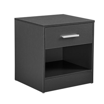 en.casa Nachttisch, »Jette« Nachtschrank mit 1 Schublade 36,5 x 29,5 x 38 cm Grau