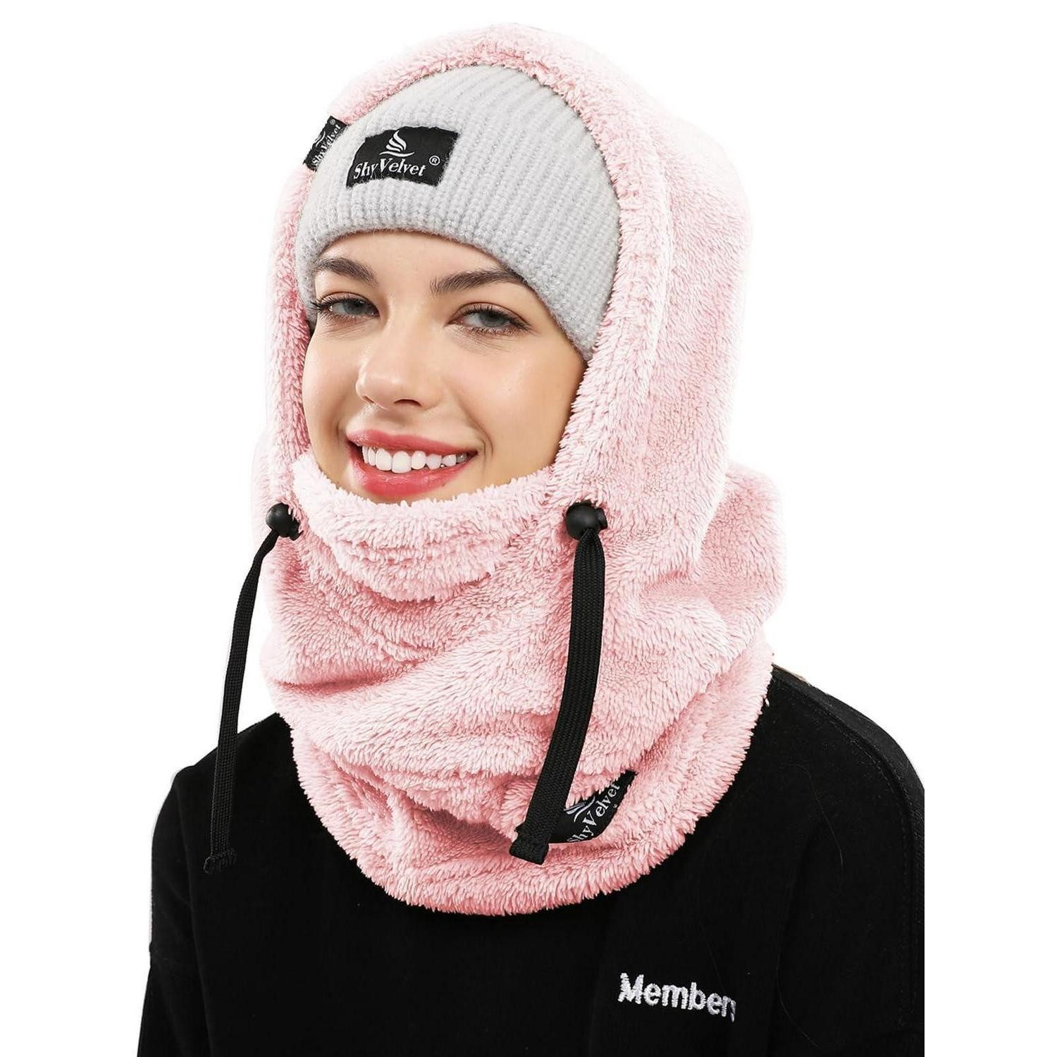 LuxusKollektion Sturmhaube Sturmhaube Balaclava Skimaske Thermo Winddicht Einheitsgröße Rosa