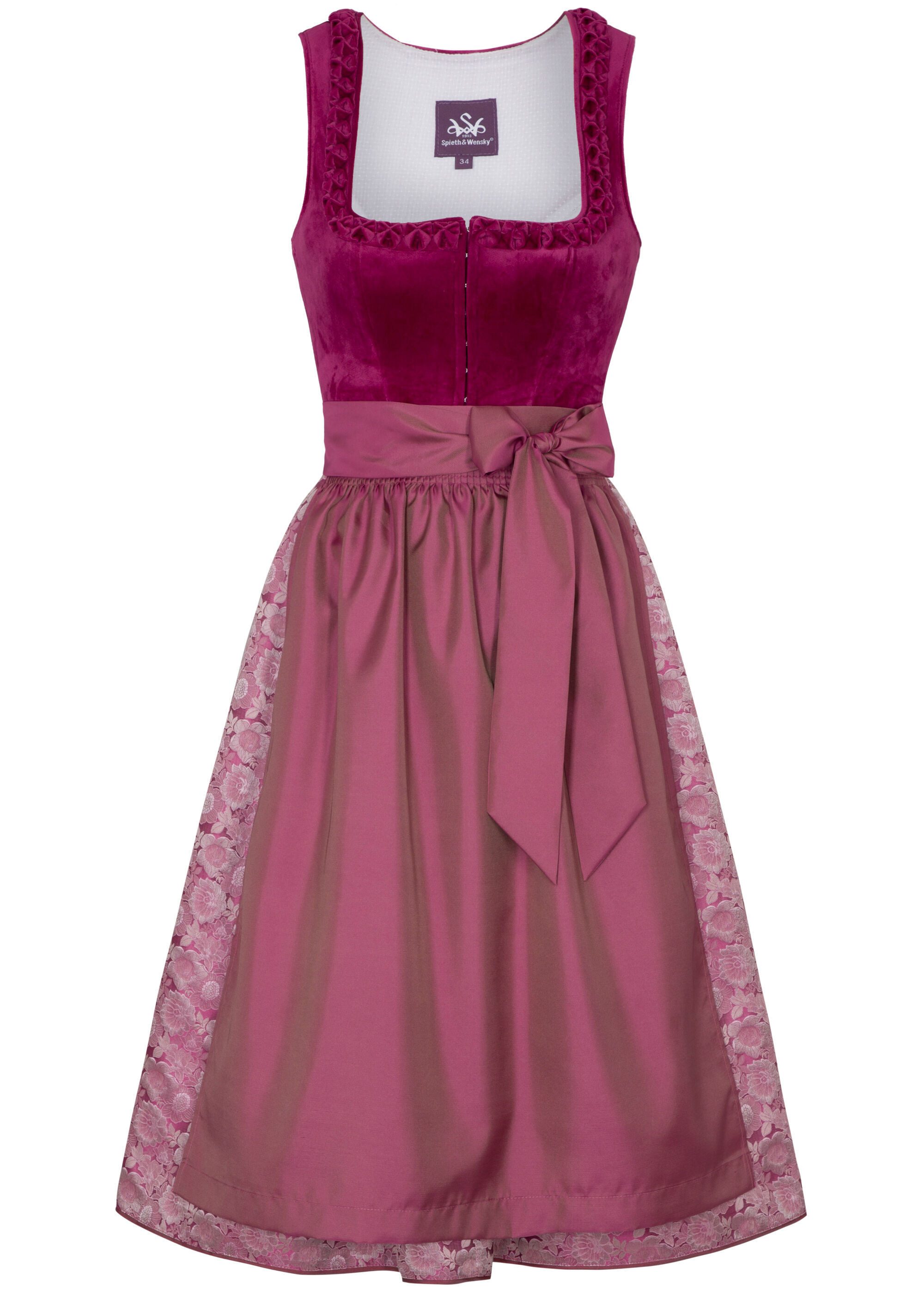 Spieth & Wensky Dirndl Gloria (1-tlg) feines Samtoberteil günstig online kaufen