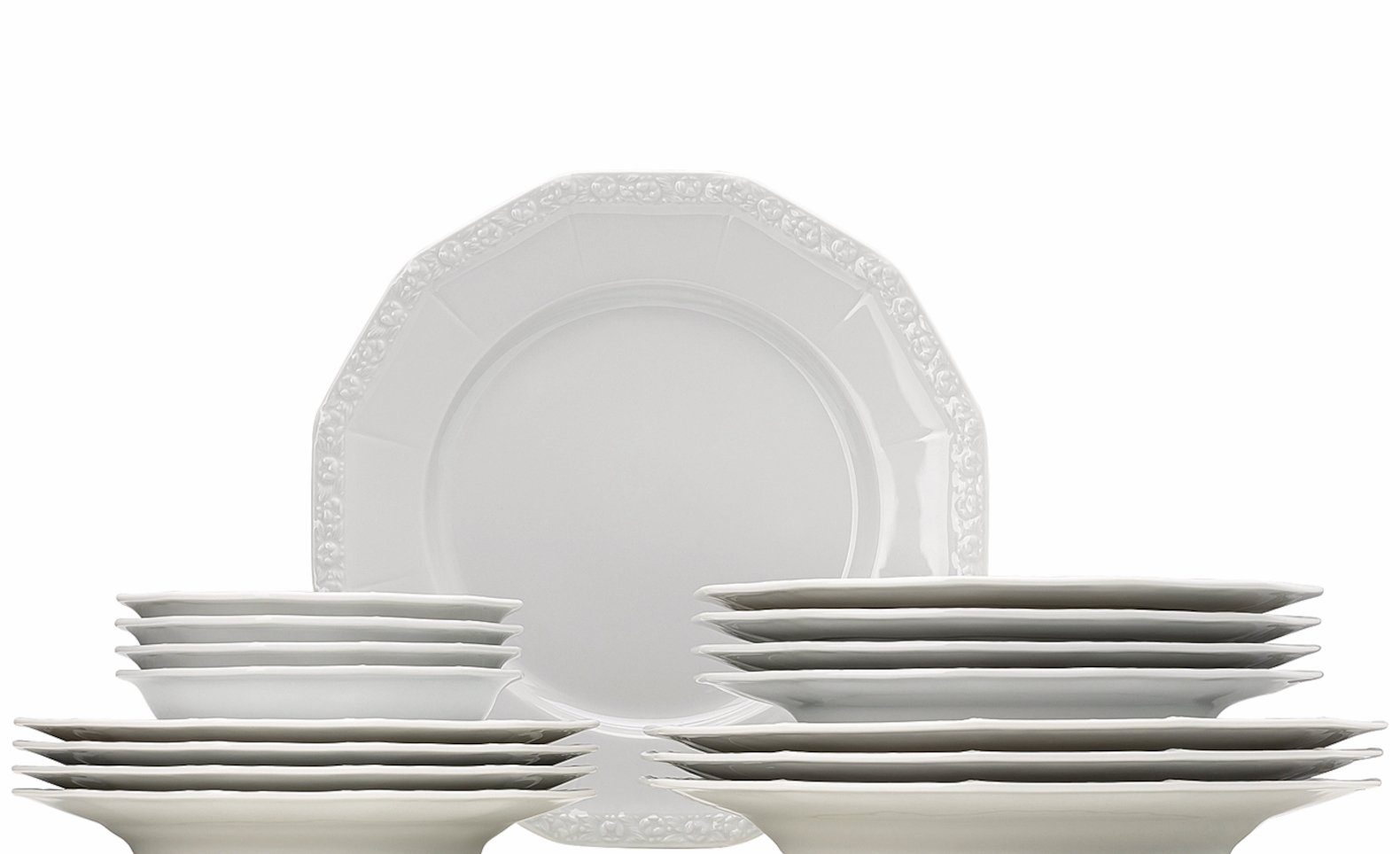 Rosenthal Geschirr-Set Maria Weiss Set 16tlg., Porzellan