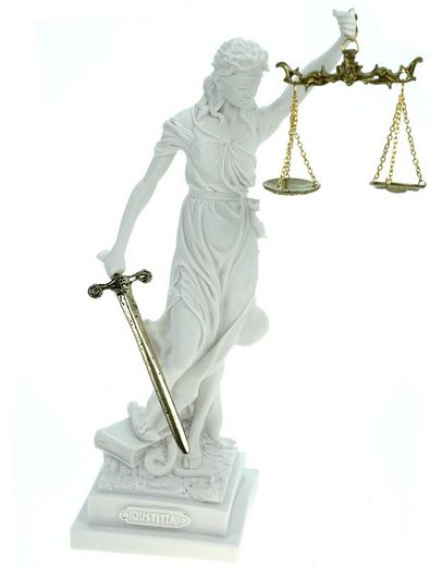 Kremers Schatzkiste Dekofigur »Alabaster Justitia Göttin Figur weiß mit ...