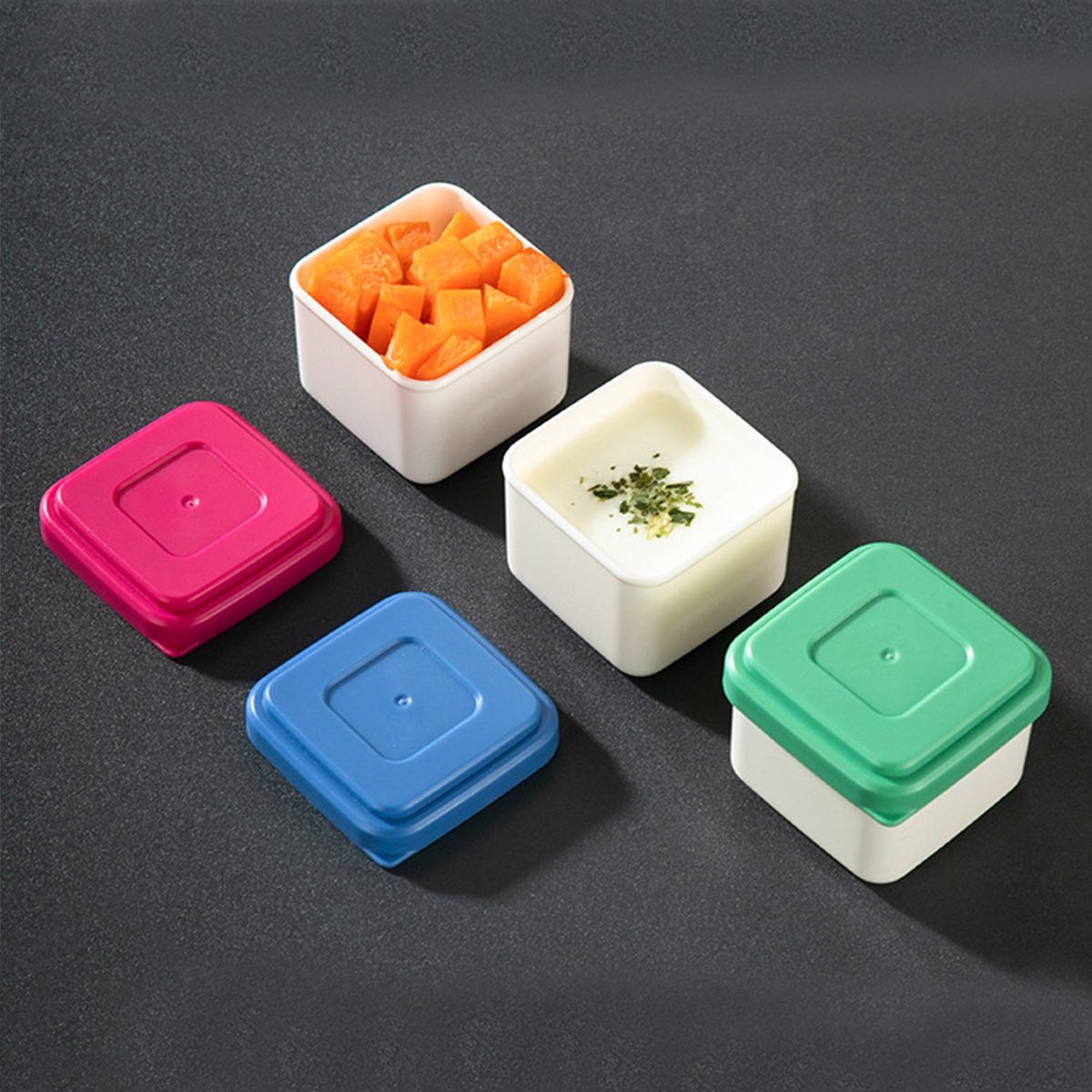 XDeer Lunchbox Lunchbox Kinder Brotdose mit spülmaschinenfest, Auslaufsicher Fächern Lunchboxen, 5 1330ML Grün Bento Bento Box Box