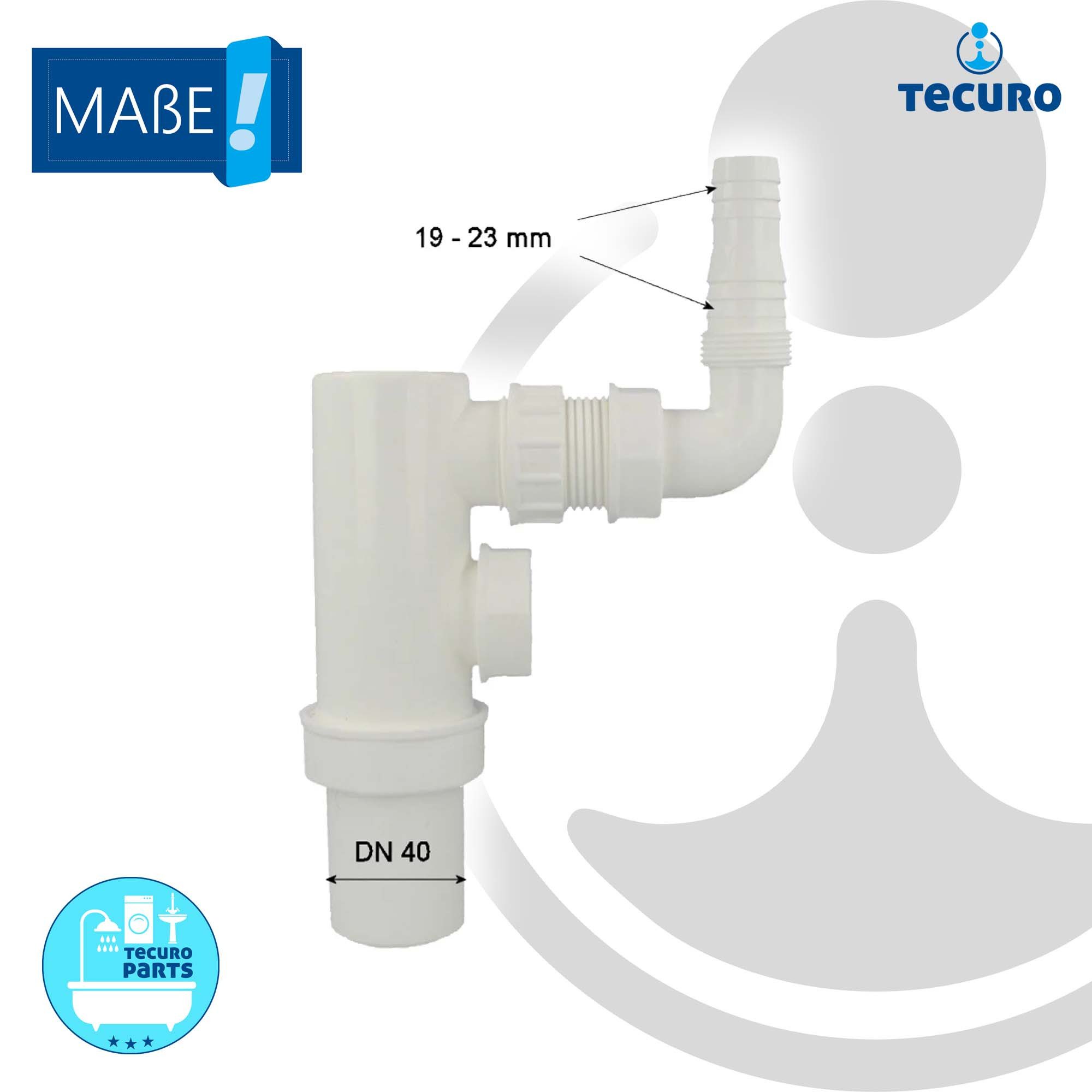 tecuro Siphon Gerätesiphon für Wasch- und Spülmaschinen – Bild 3 von 3