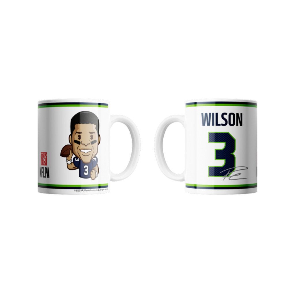Seattle Seahawks Russell Wilson Emoji Jumbo-Tasse 440 ml, Keramik